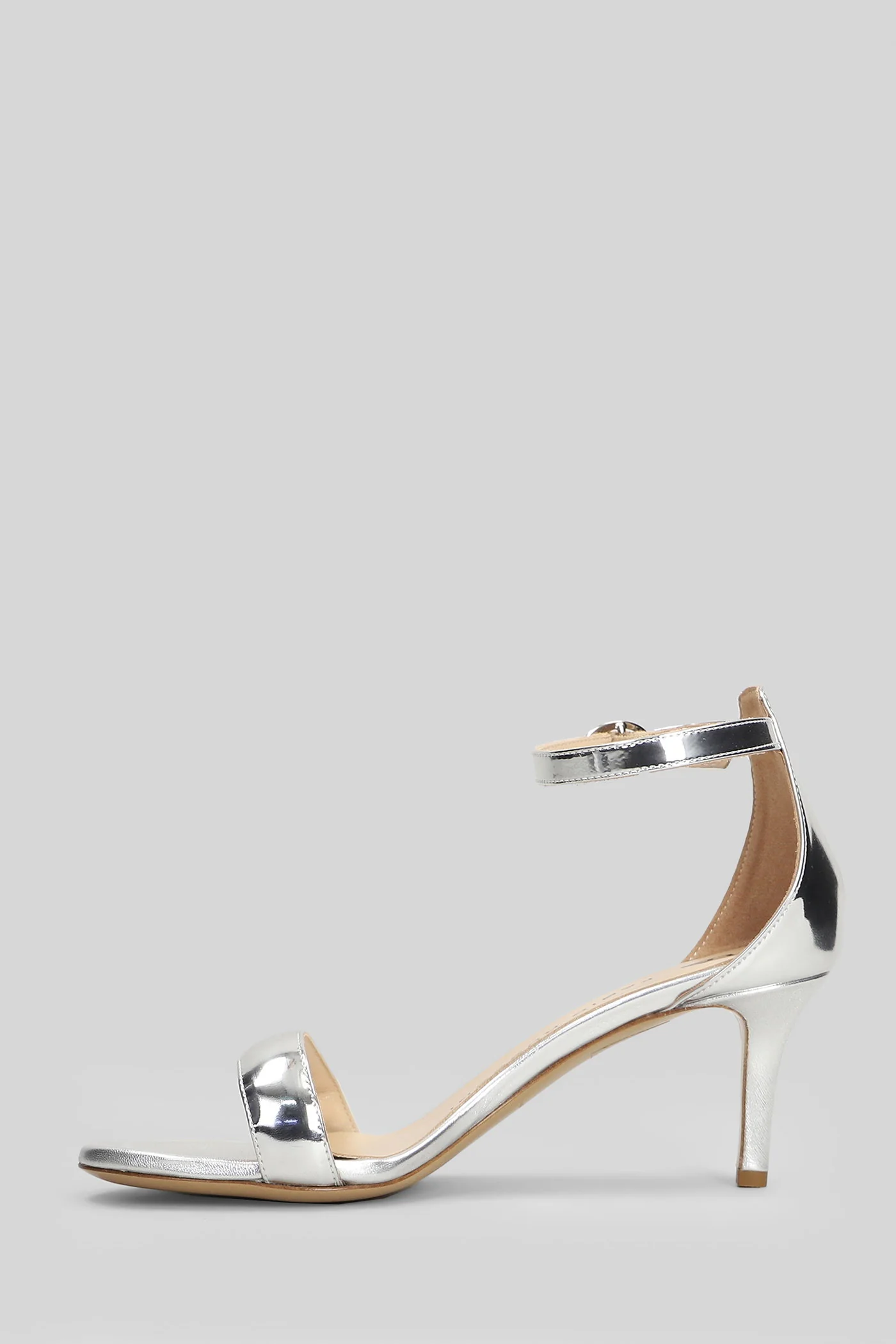 Sandals in silver leather - Image 3