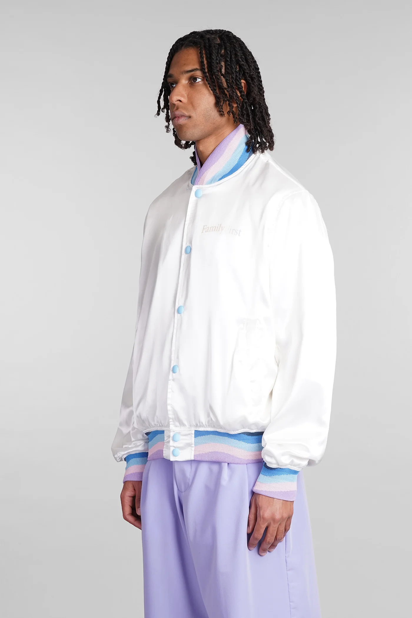 Bomber Jacket in white viscose - Image 4
