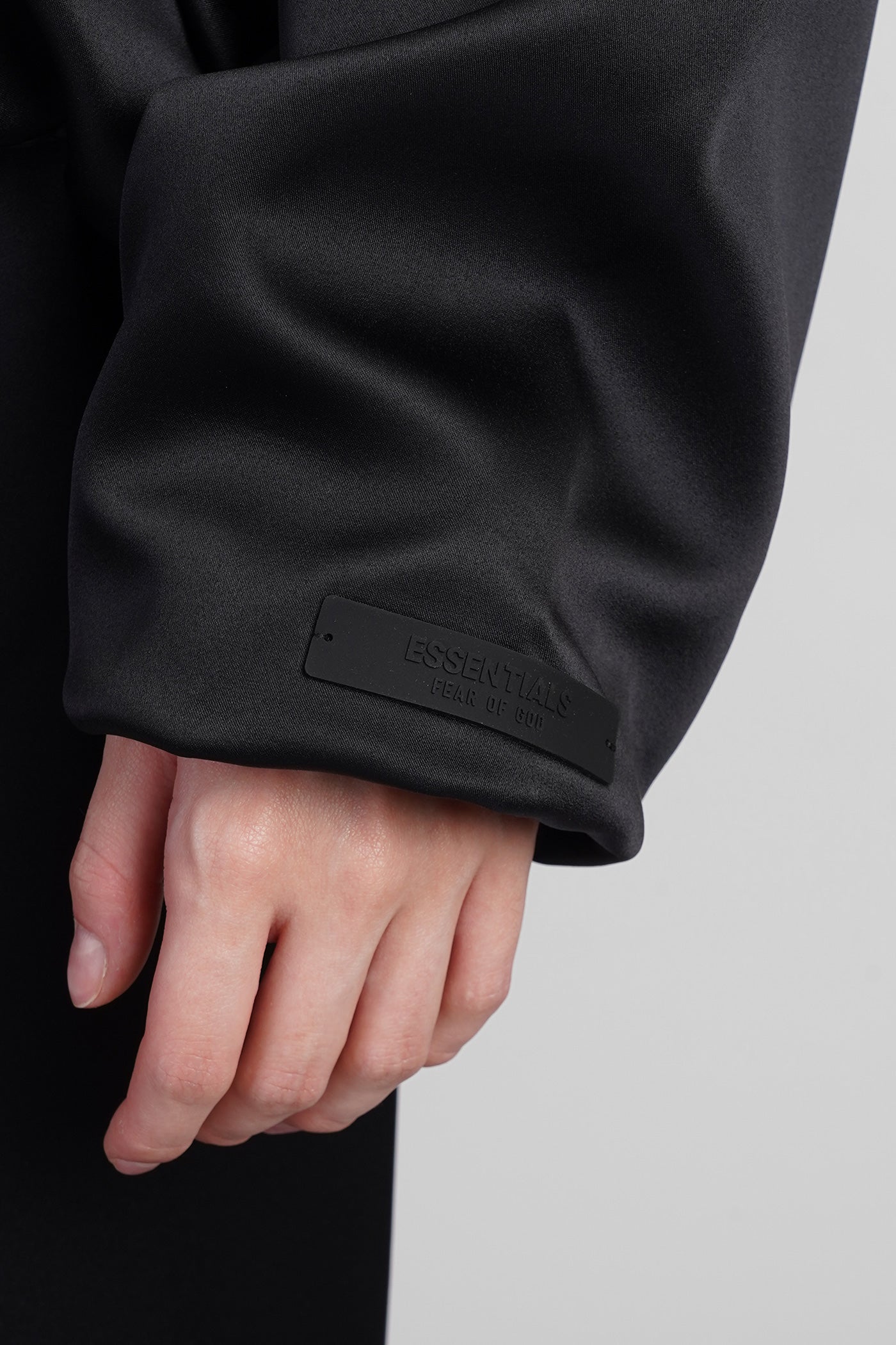 Bomber in black polyester - Image 5
