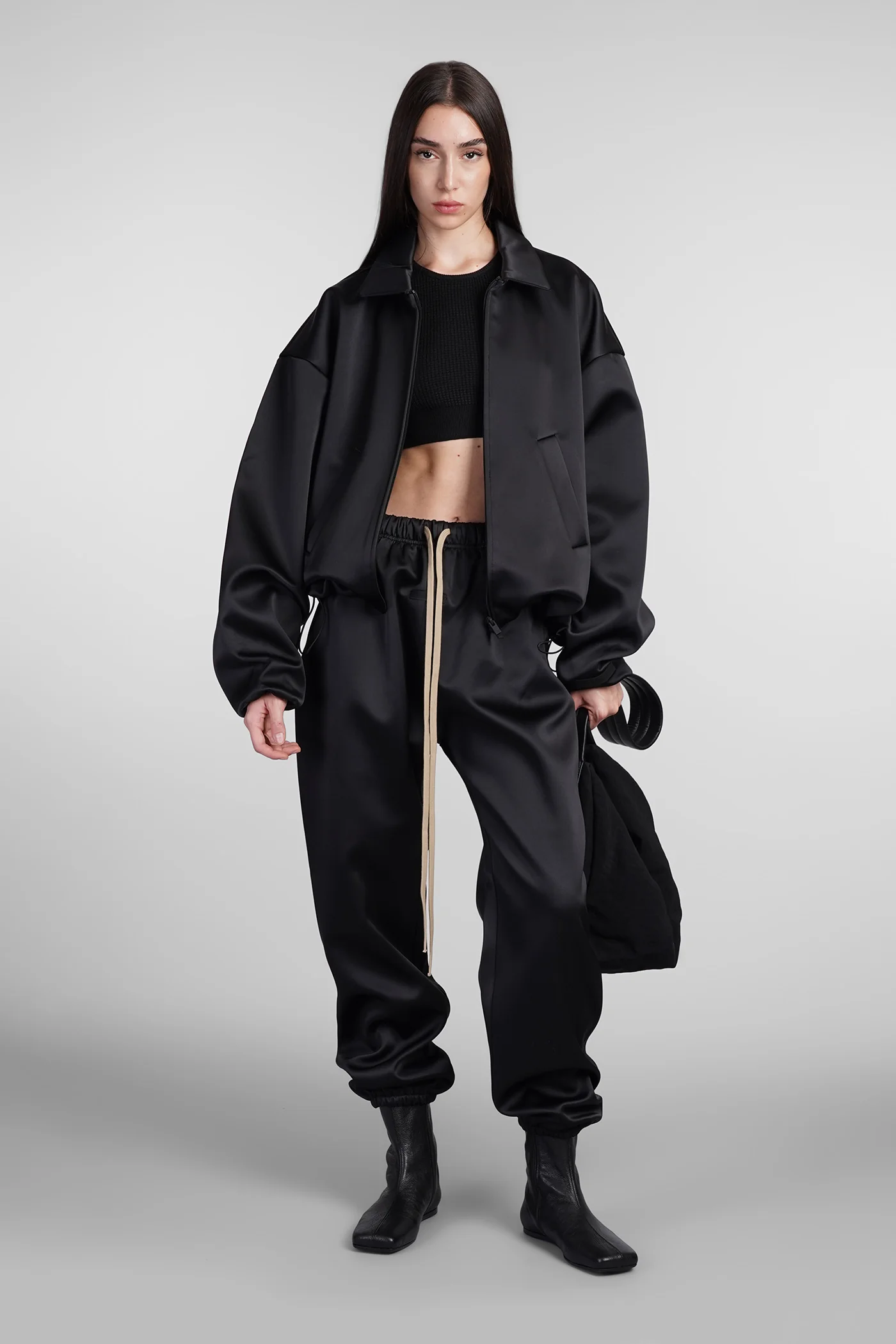 Pants in black polyester - Image 2