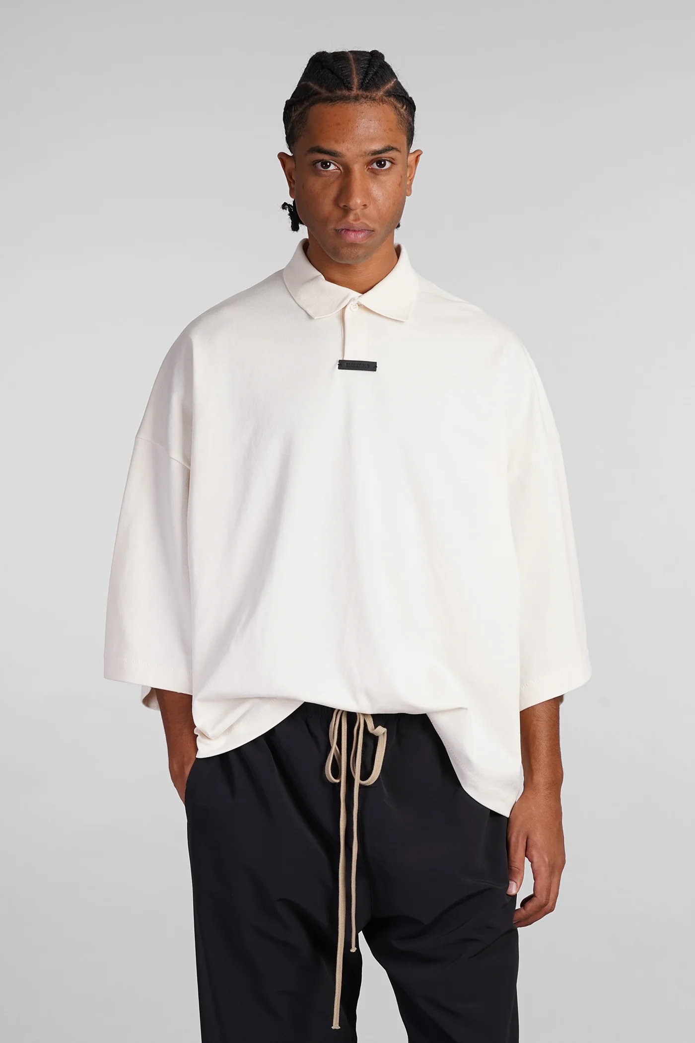 Polo in beige cotton