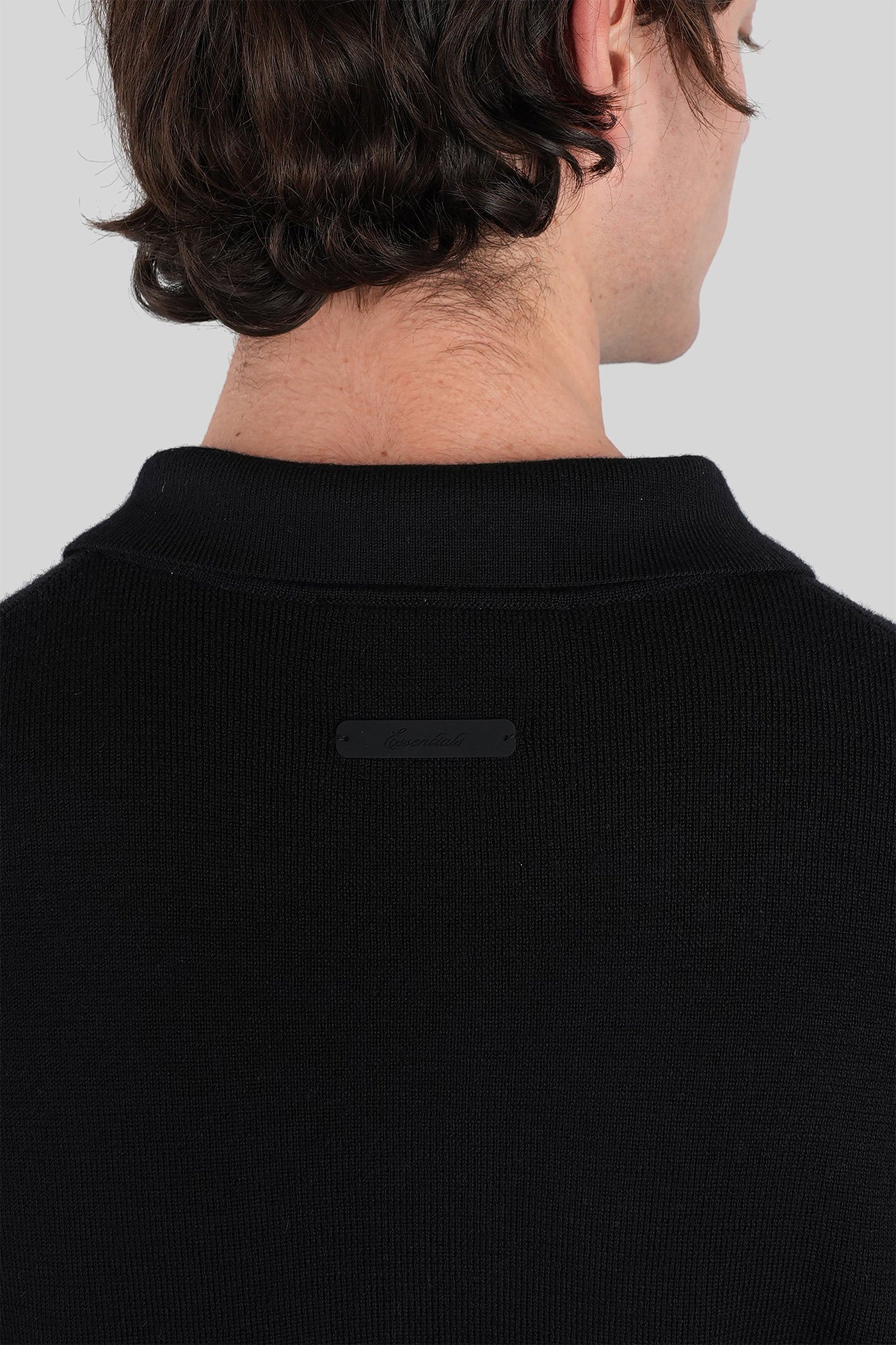 Polo in black wool - Image 5