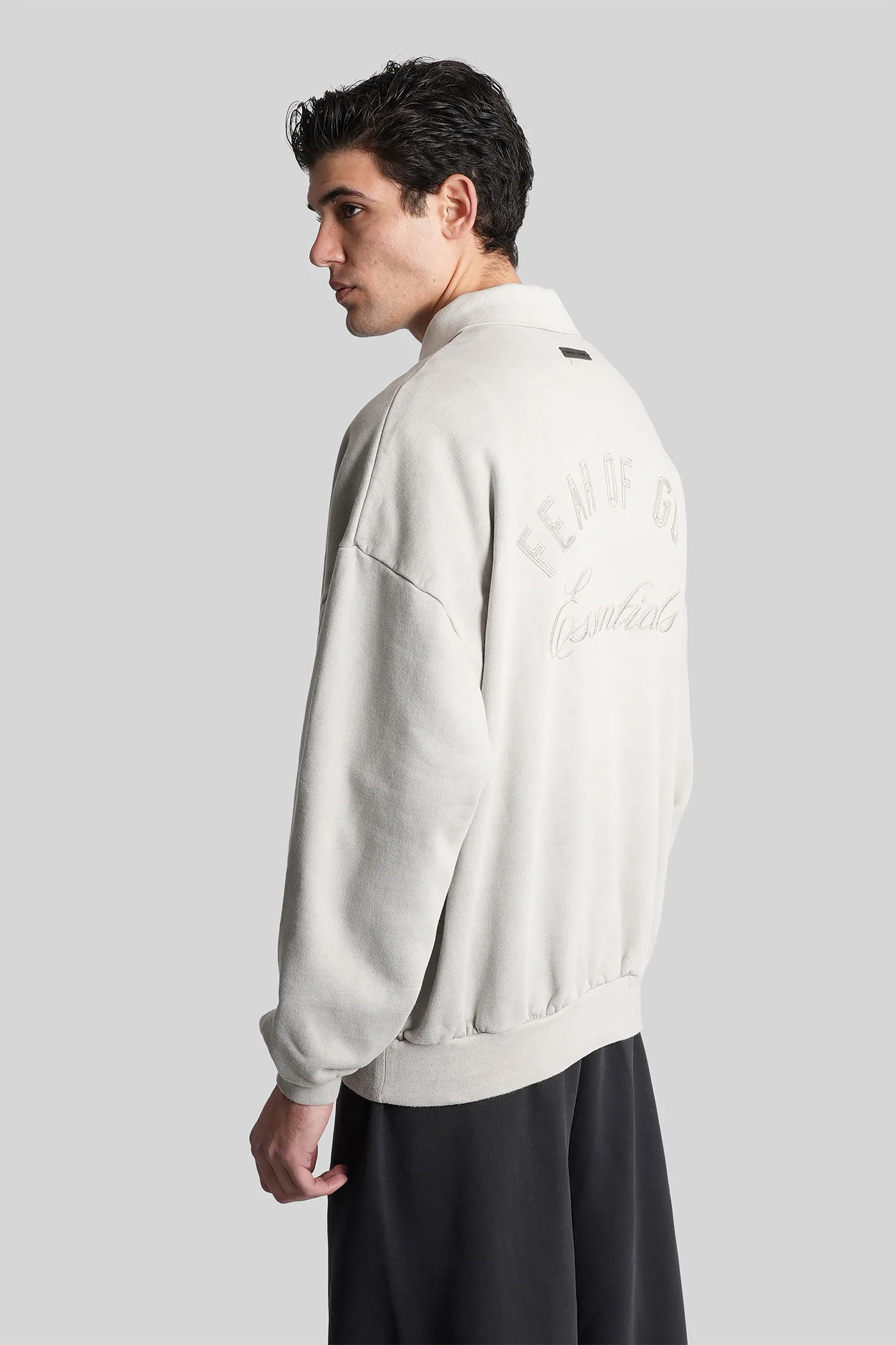 Polo in grey cotton - Image 3