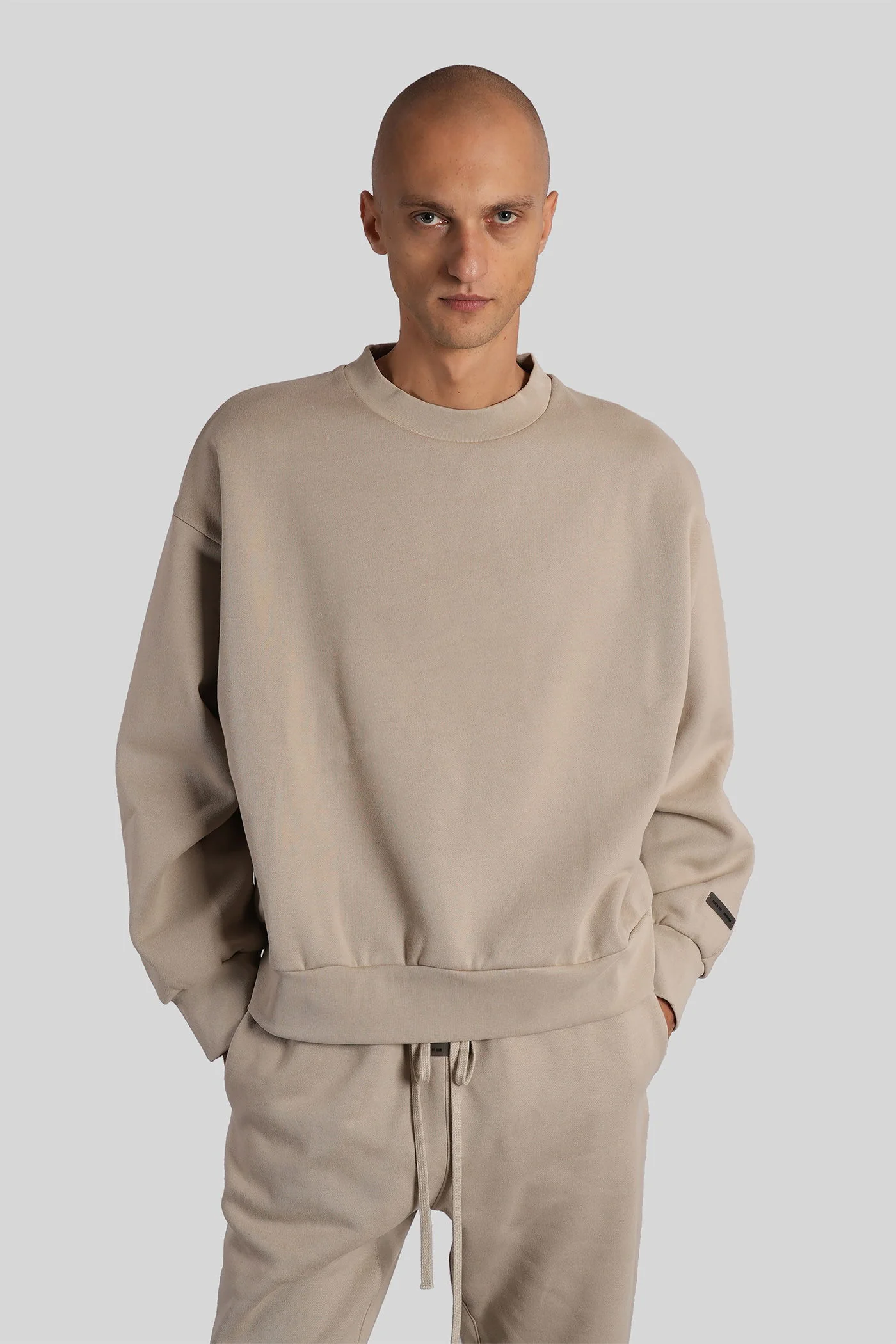 Sweatshirt in beige cotton