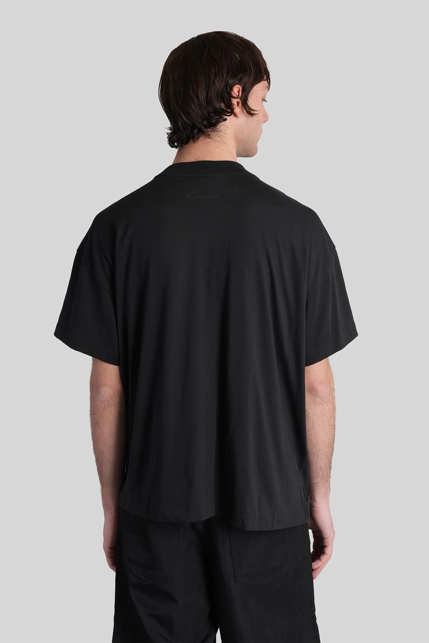 T-Shirt in black cotton - Image 3