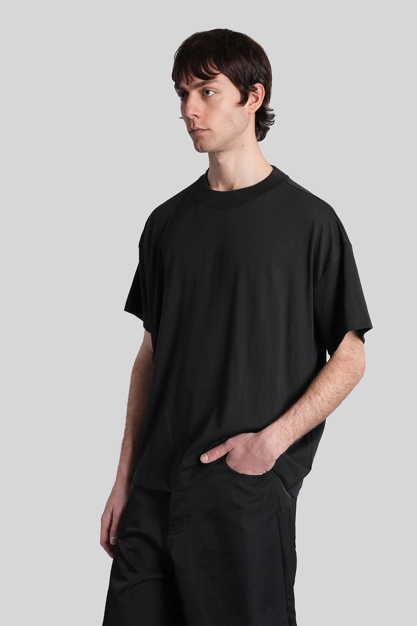 T-Shirt in black cotton - Image 4