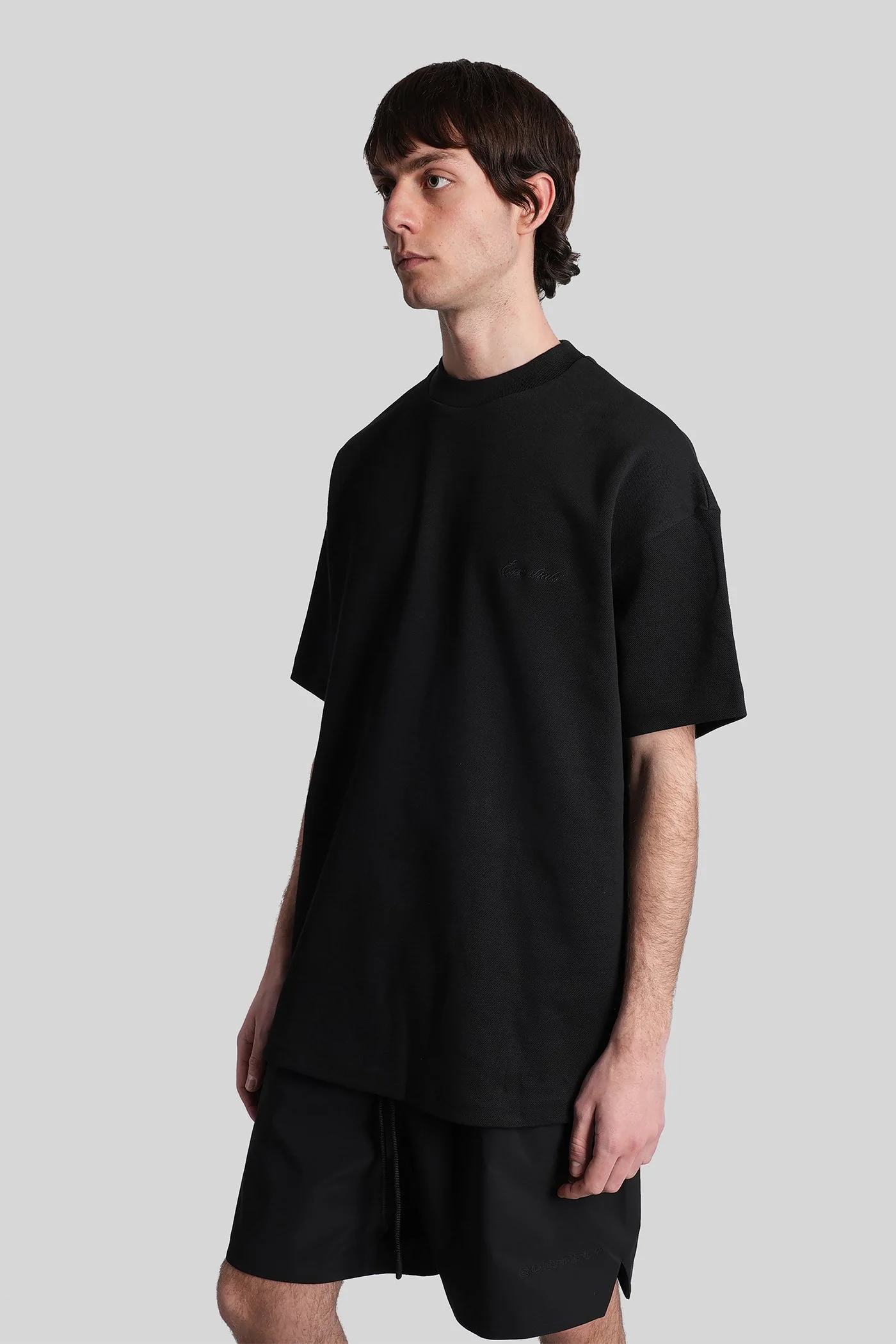 T-Shirt in black cotton - Image 4
