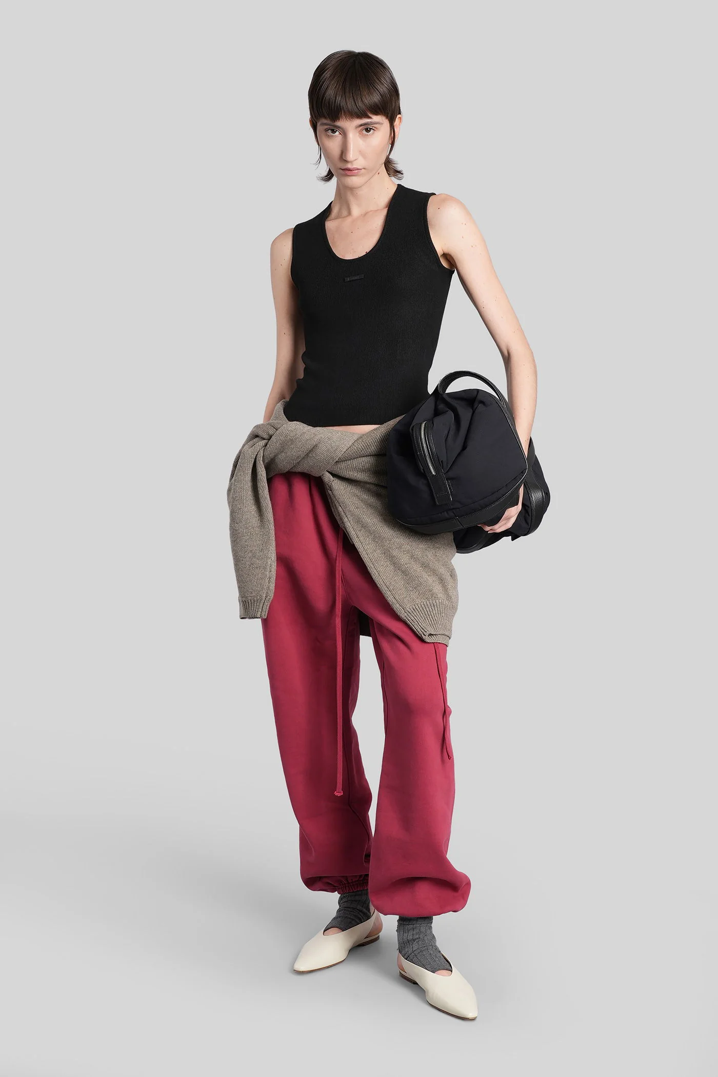 tank Top in black polyester - Image 2