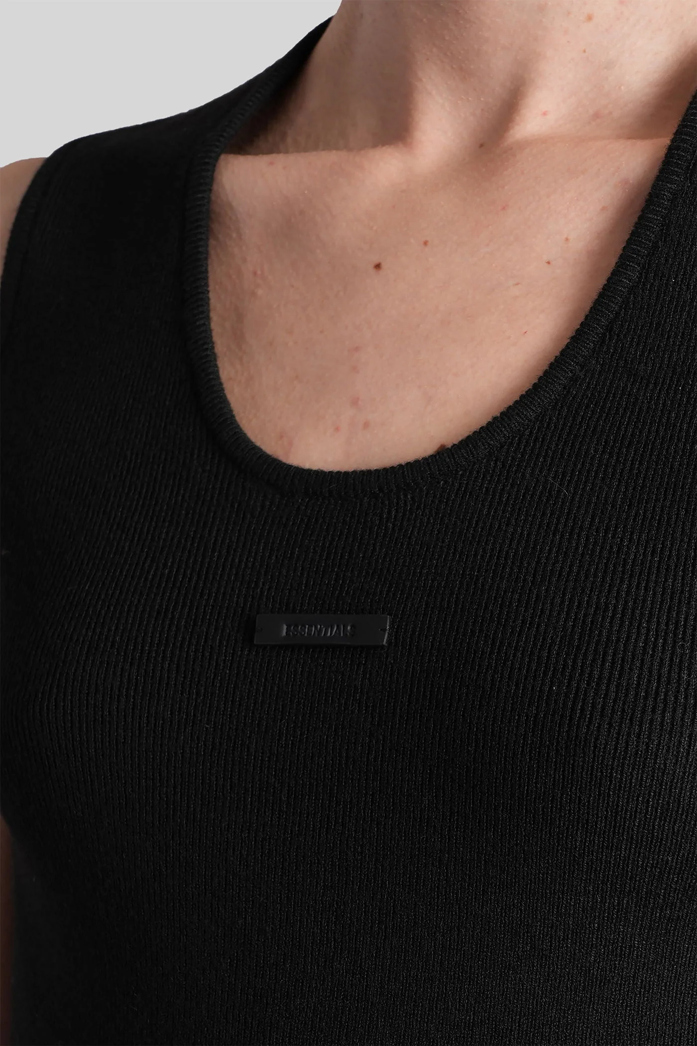 tank Top in black polyester - Image 5