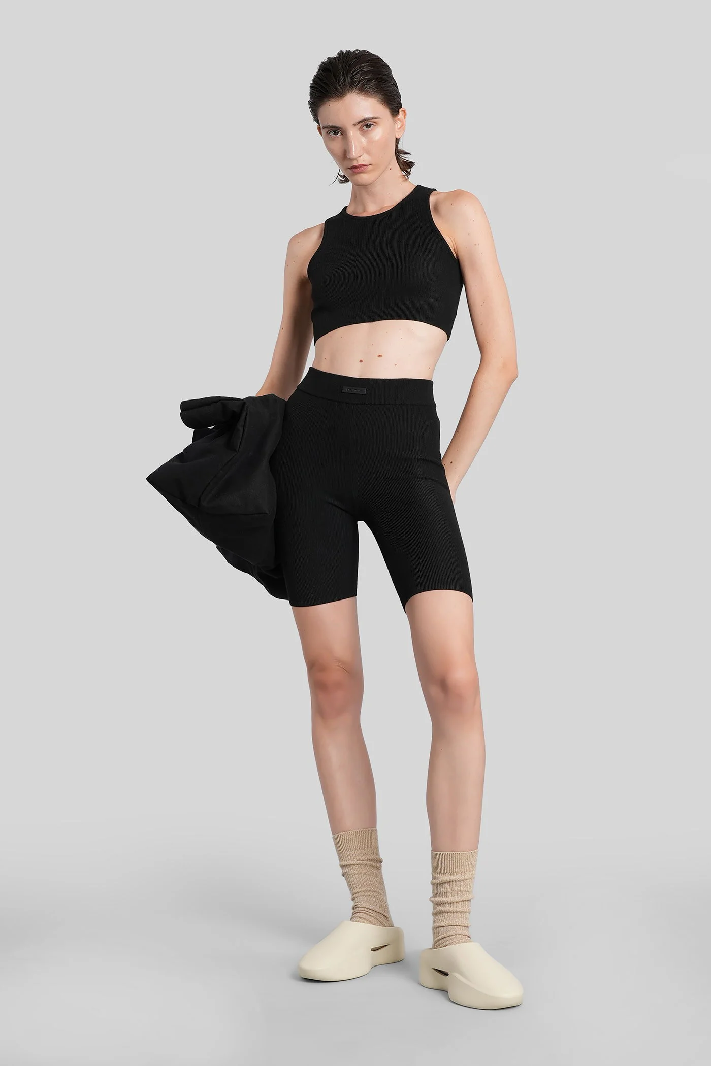 tank Top in black polyester - Image 2