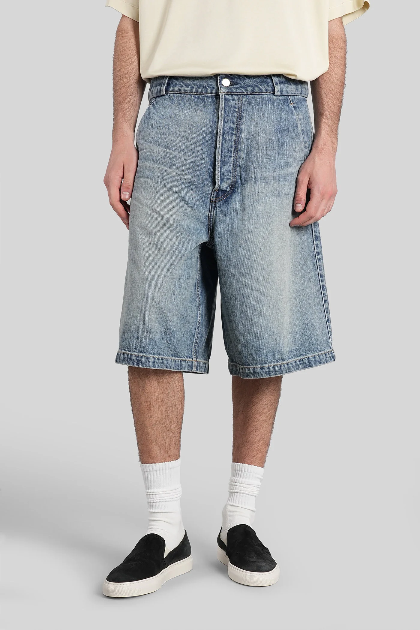 Shorts in blue cotton