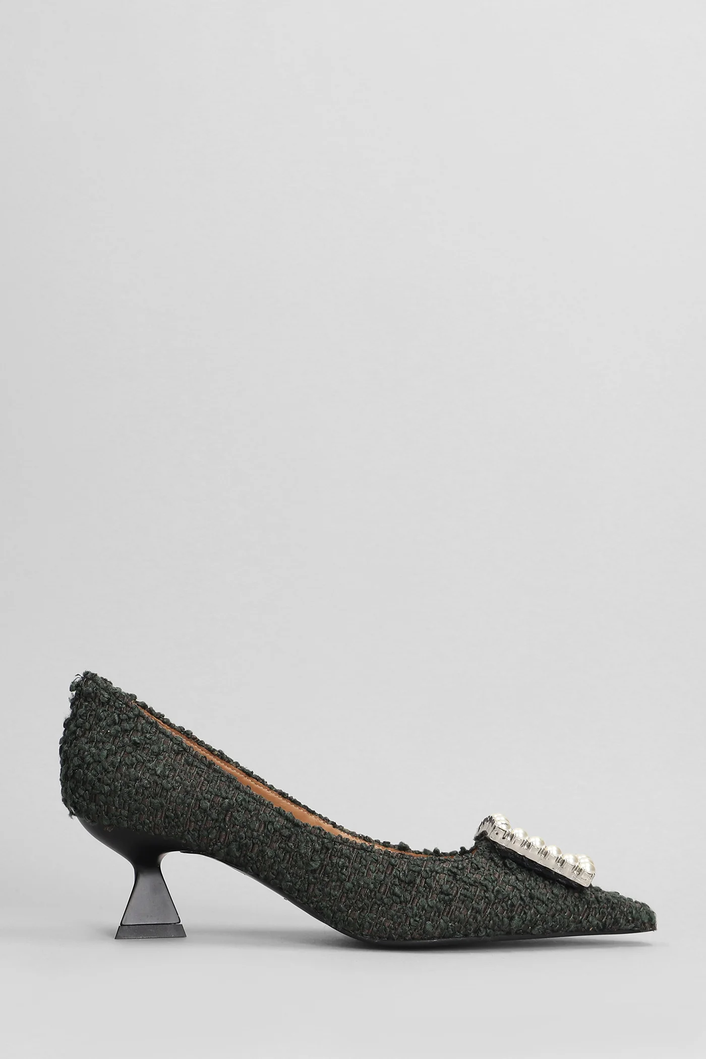 Evilly Pumps in green wool