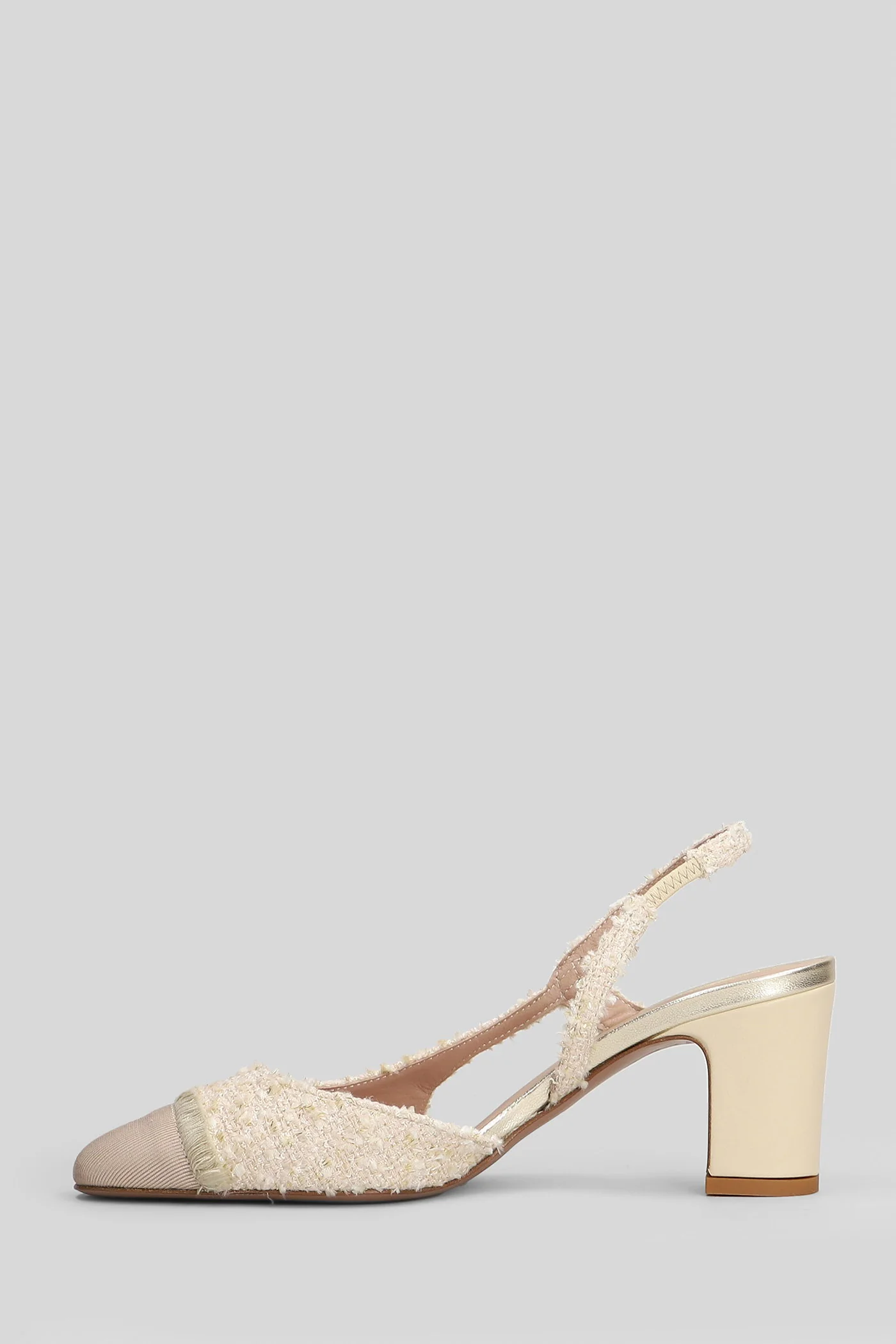 Ficus Pumps in beige fabric - Image 3
