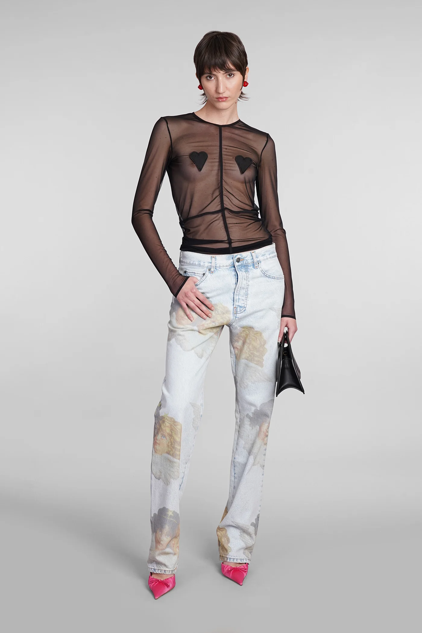 Topwear in black polyamide - Image 2