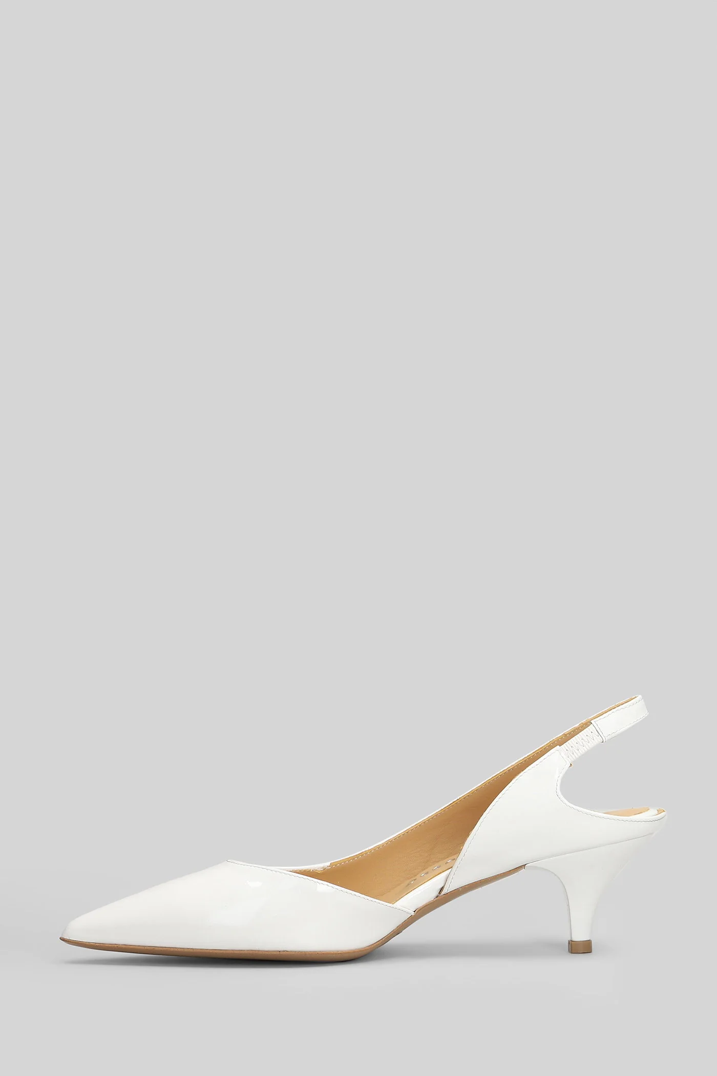 Pumps in white patent leather - Image 3