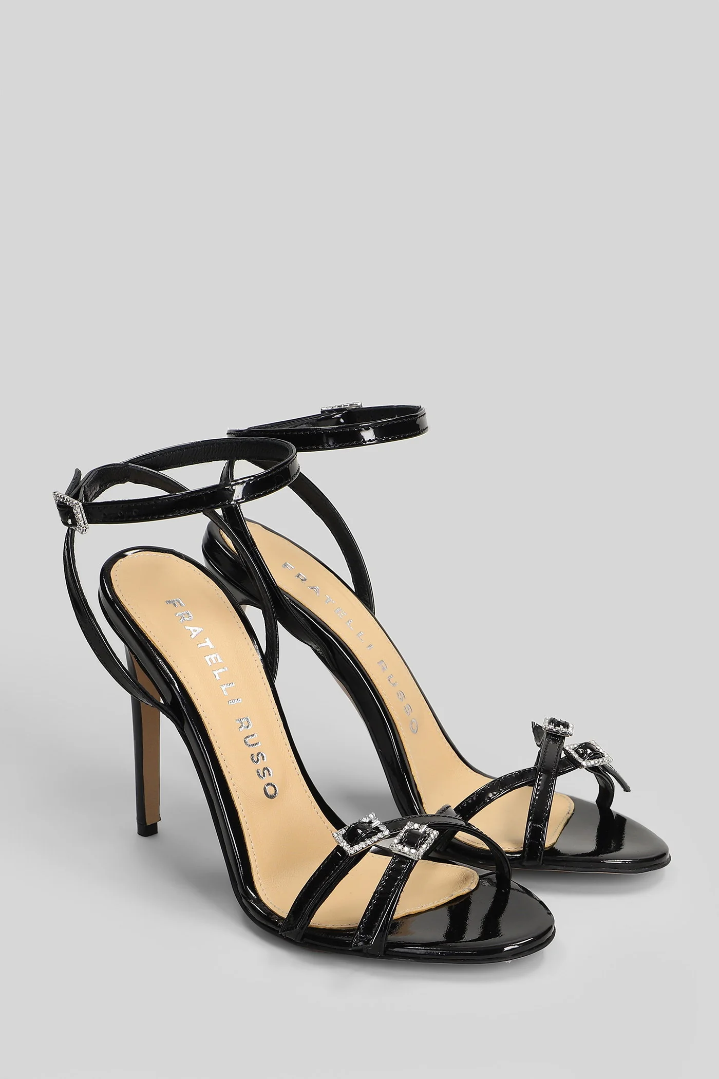 Sandals in black patent leather - Image 2