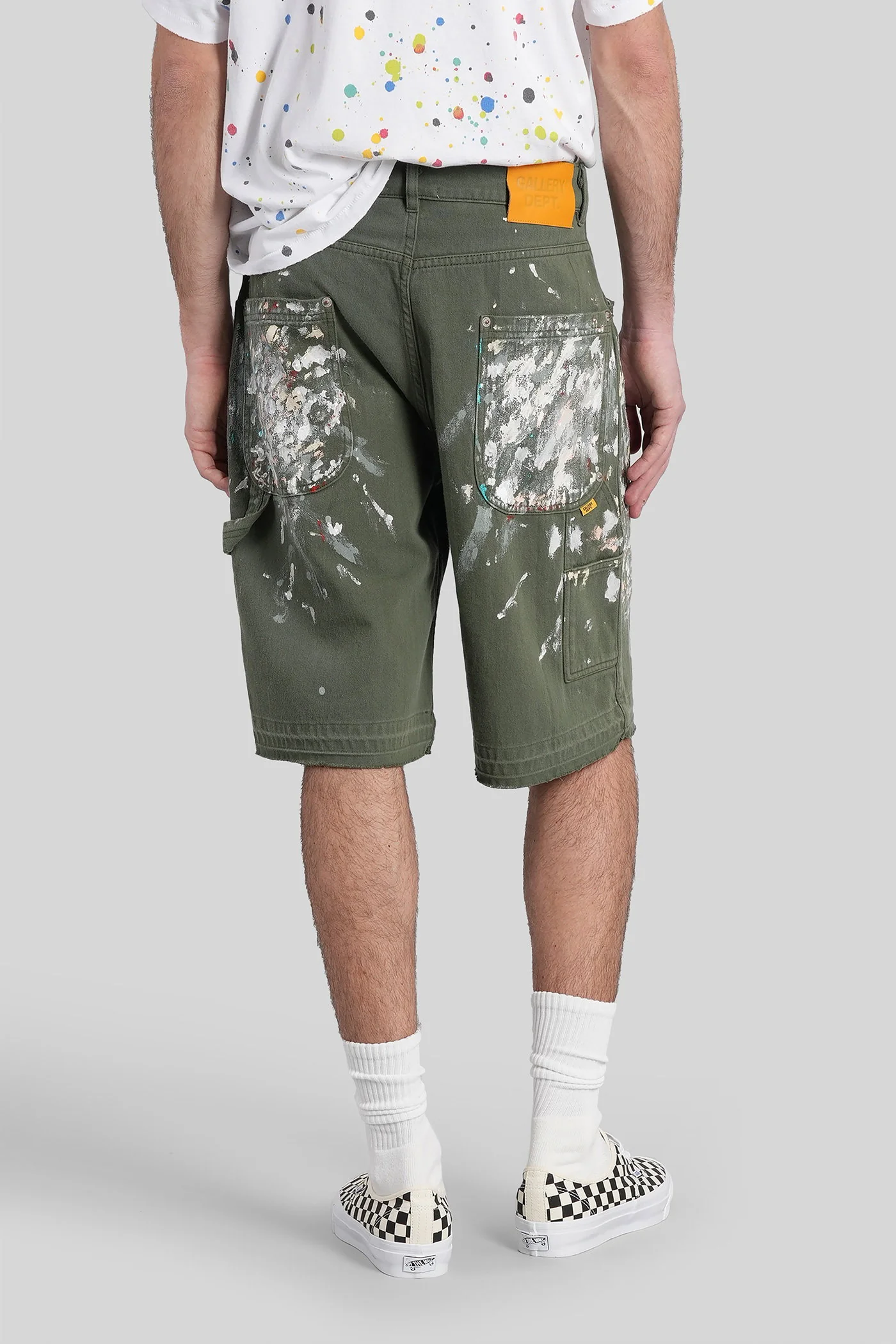 Shorts in green cotton - Image 3