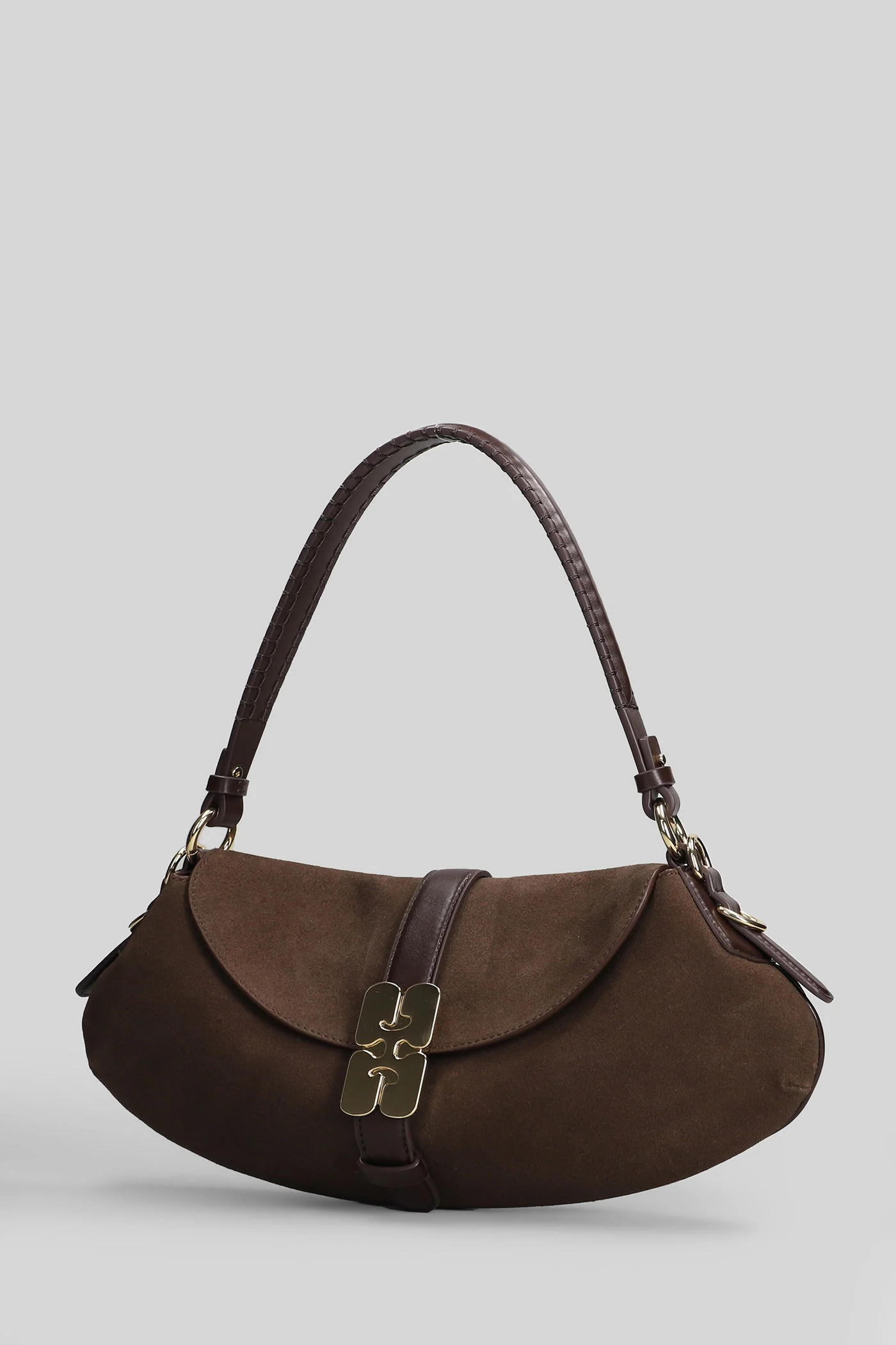 B kat Shoulder bag in brown suede - Image 2