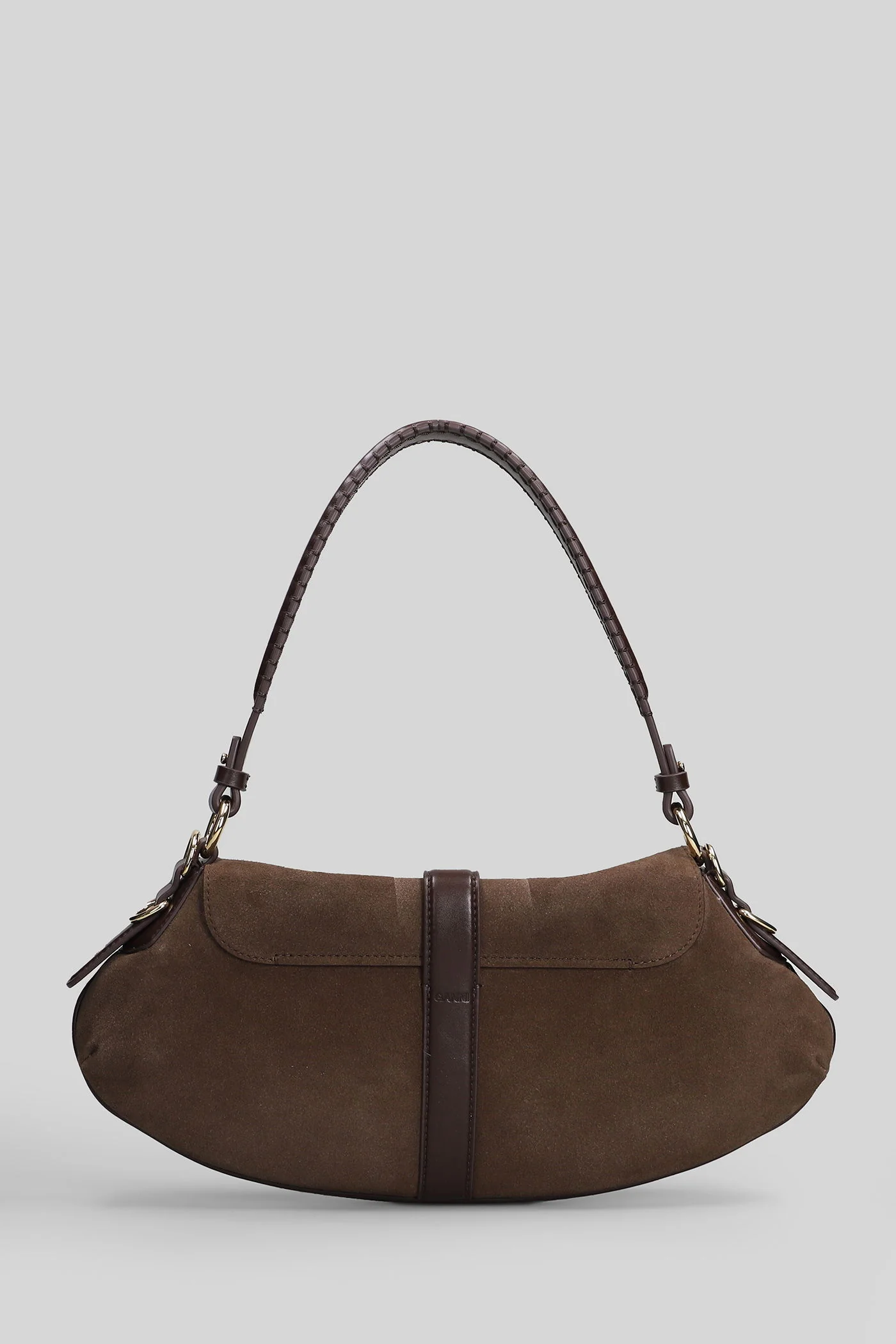 B kat Shoulder bag in brown suede - Image 3