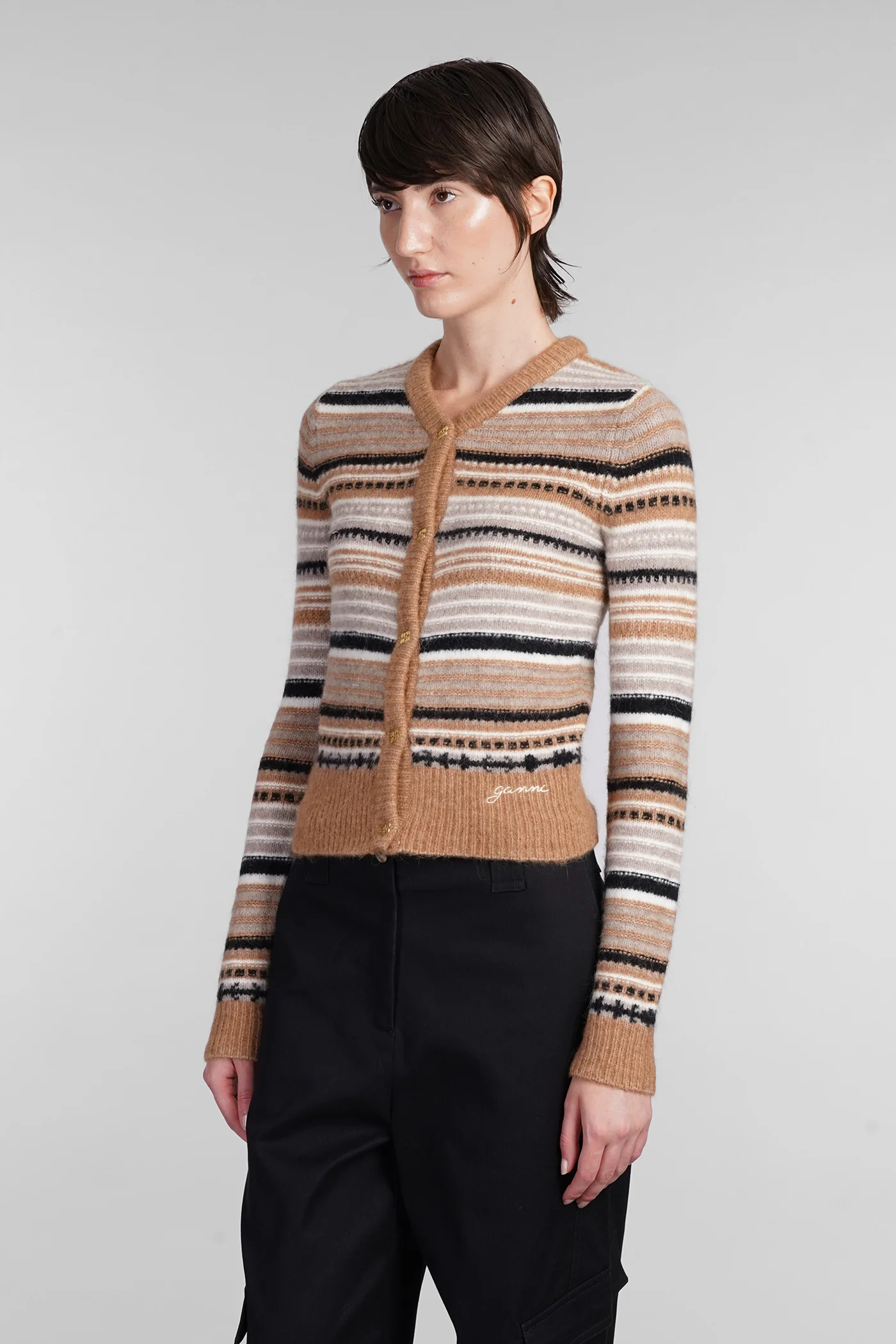 Cardigan in beige wool - Image 4