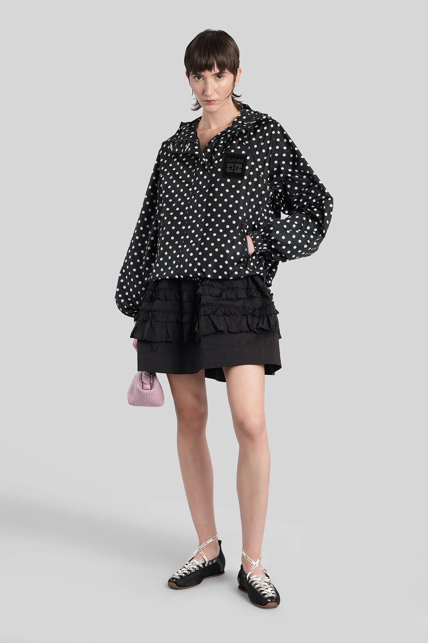 Casual jacket in black polyamide - Image 2