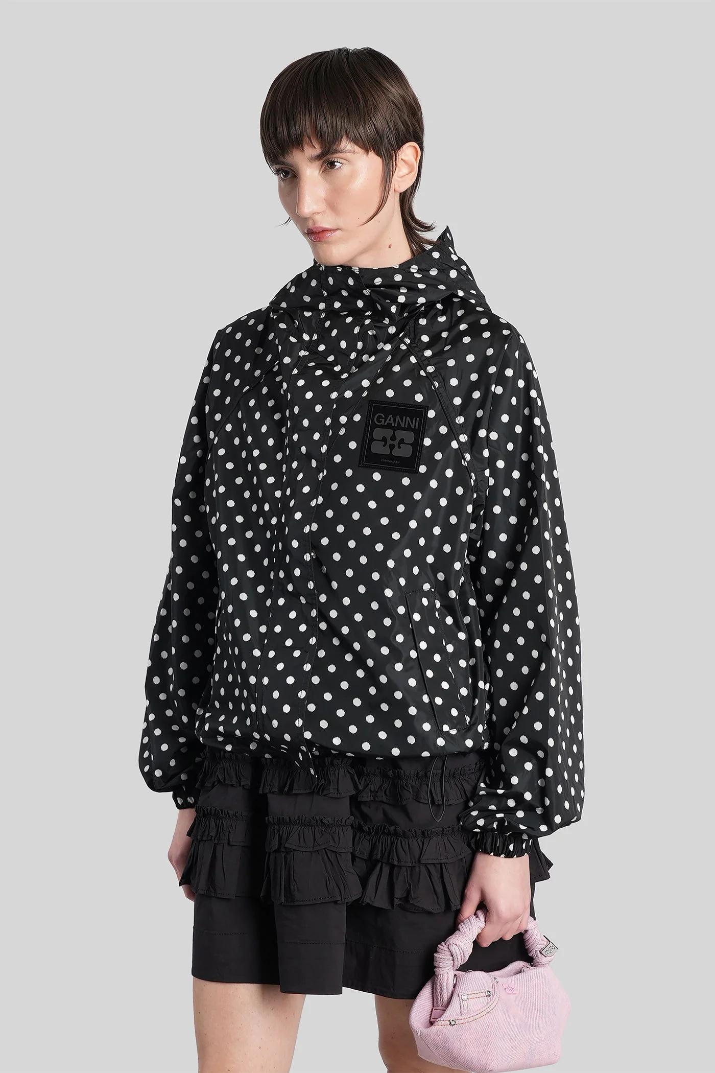 Casual jacket in black polyamide - Image 4