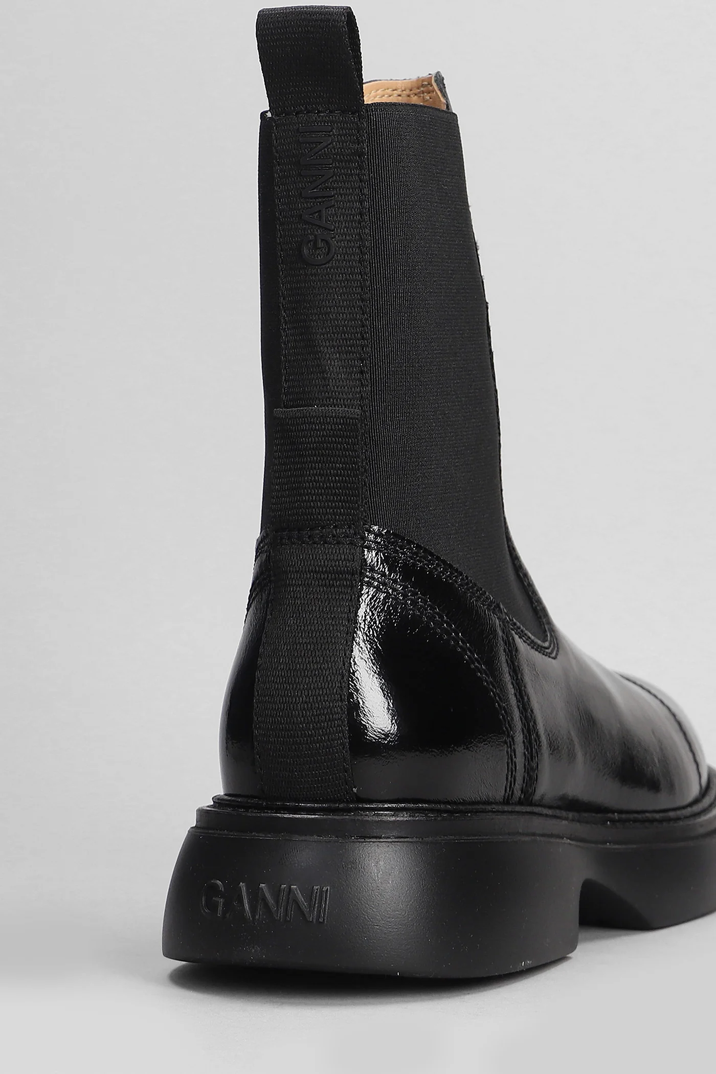 Combat boots in black polyester - Image 5