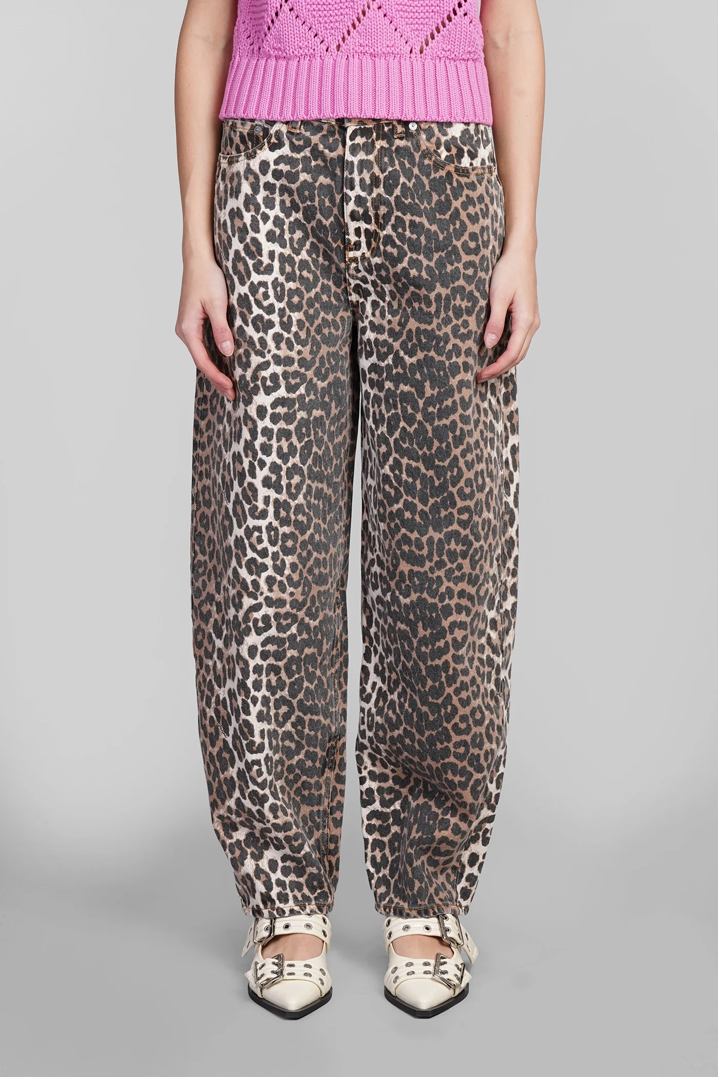 Jeans in Animalier cotton