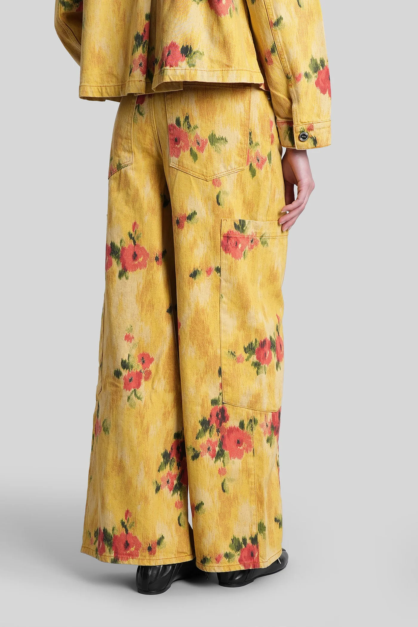 Jeans in yellow cotton - Image 3