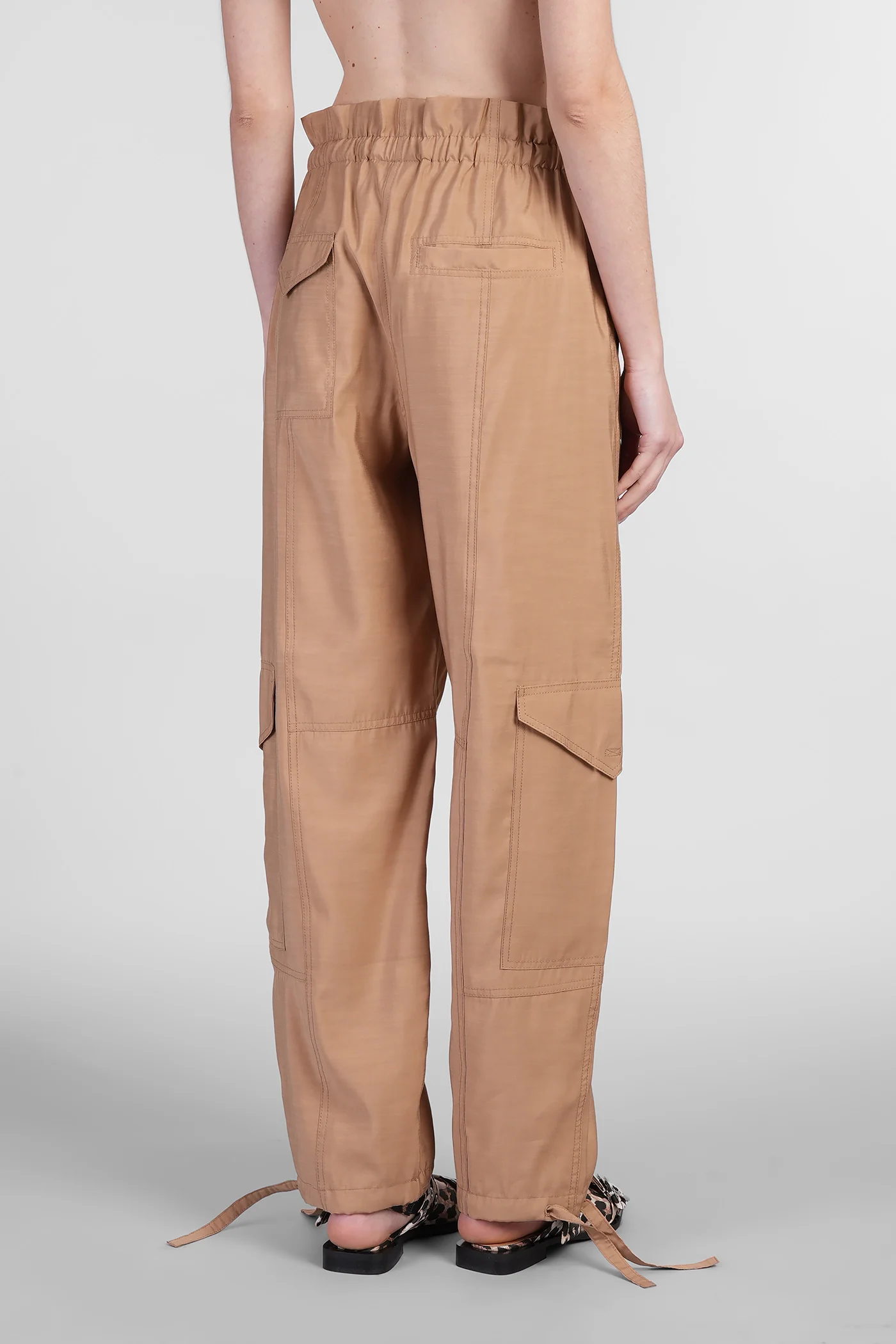 Pants in beige viscose - Image 3