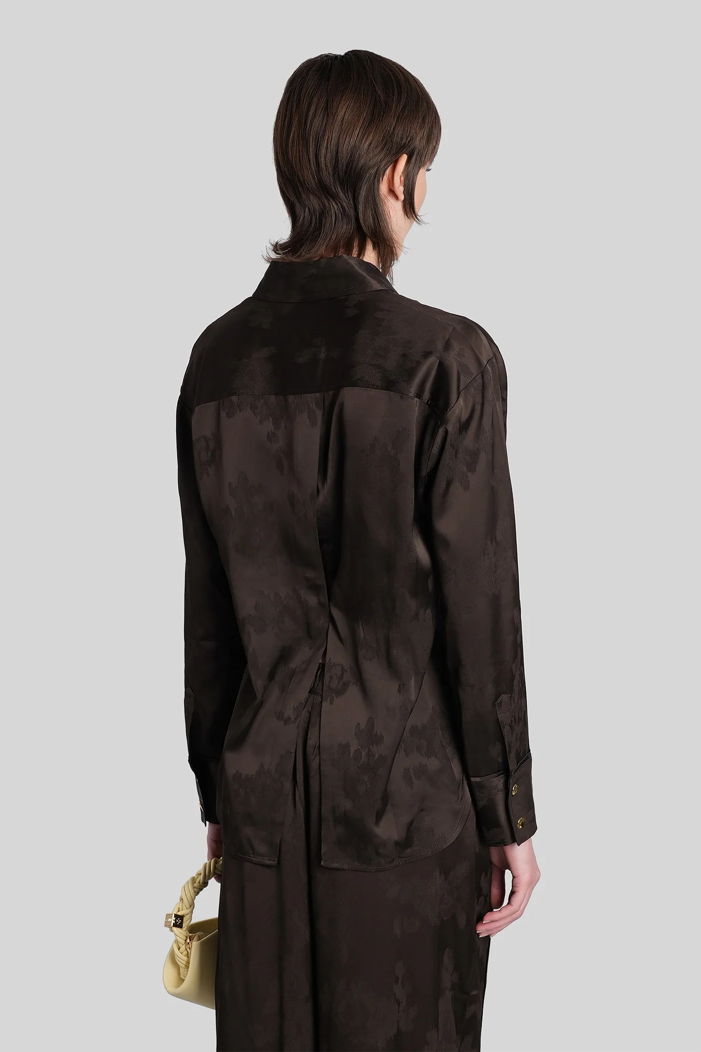 Shirt in brown acetate - Image 3