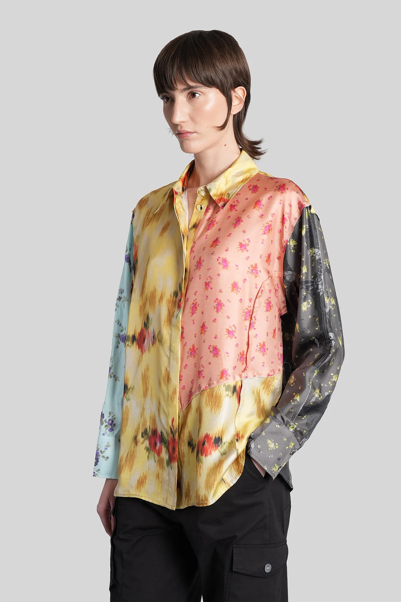 Shirt in multicolor silk - Image 4