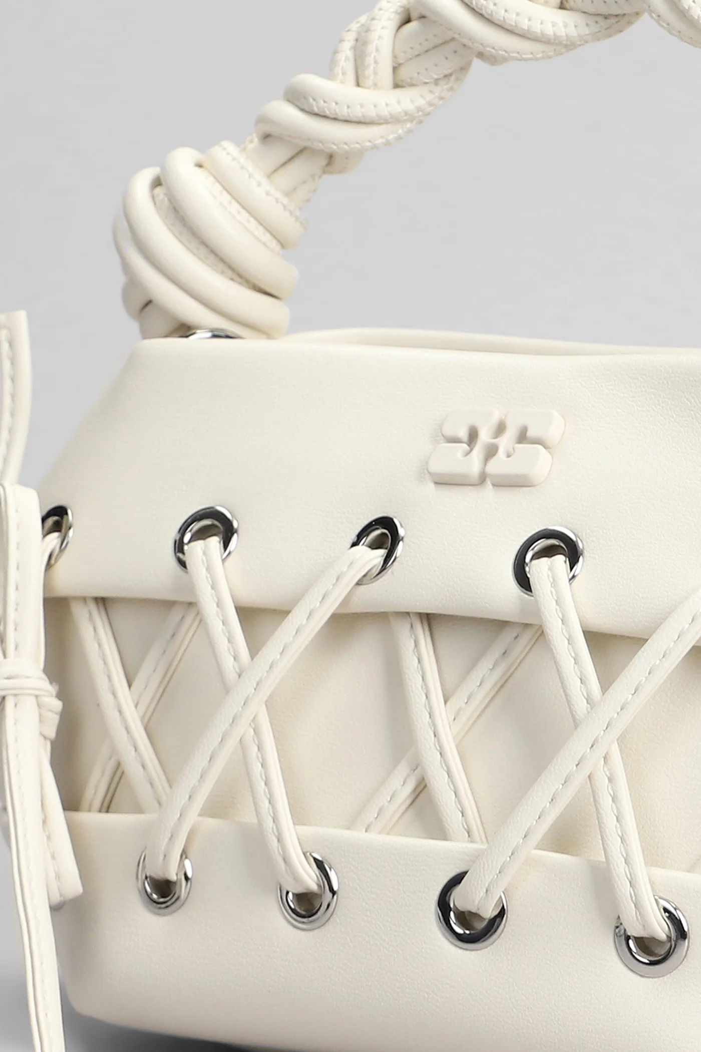 Shoulder bag in beige synthetic leather - Image 4