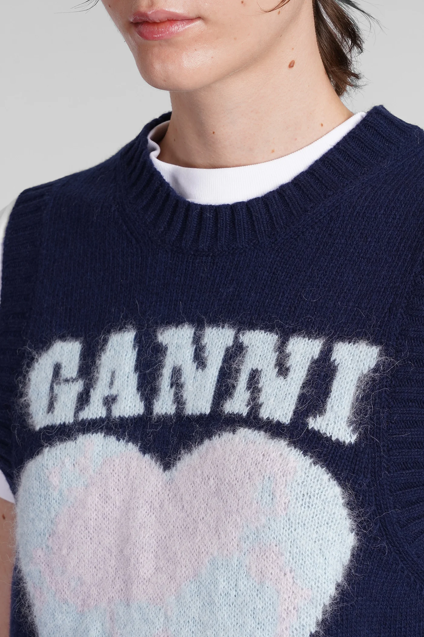 Vest in blue wool - Image 5
