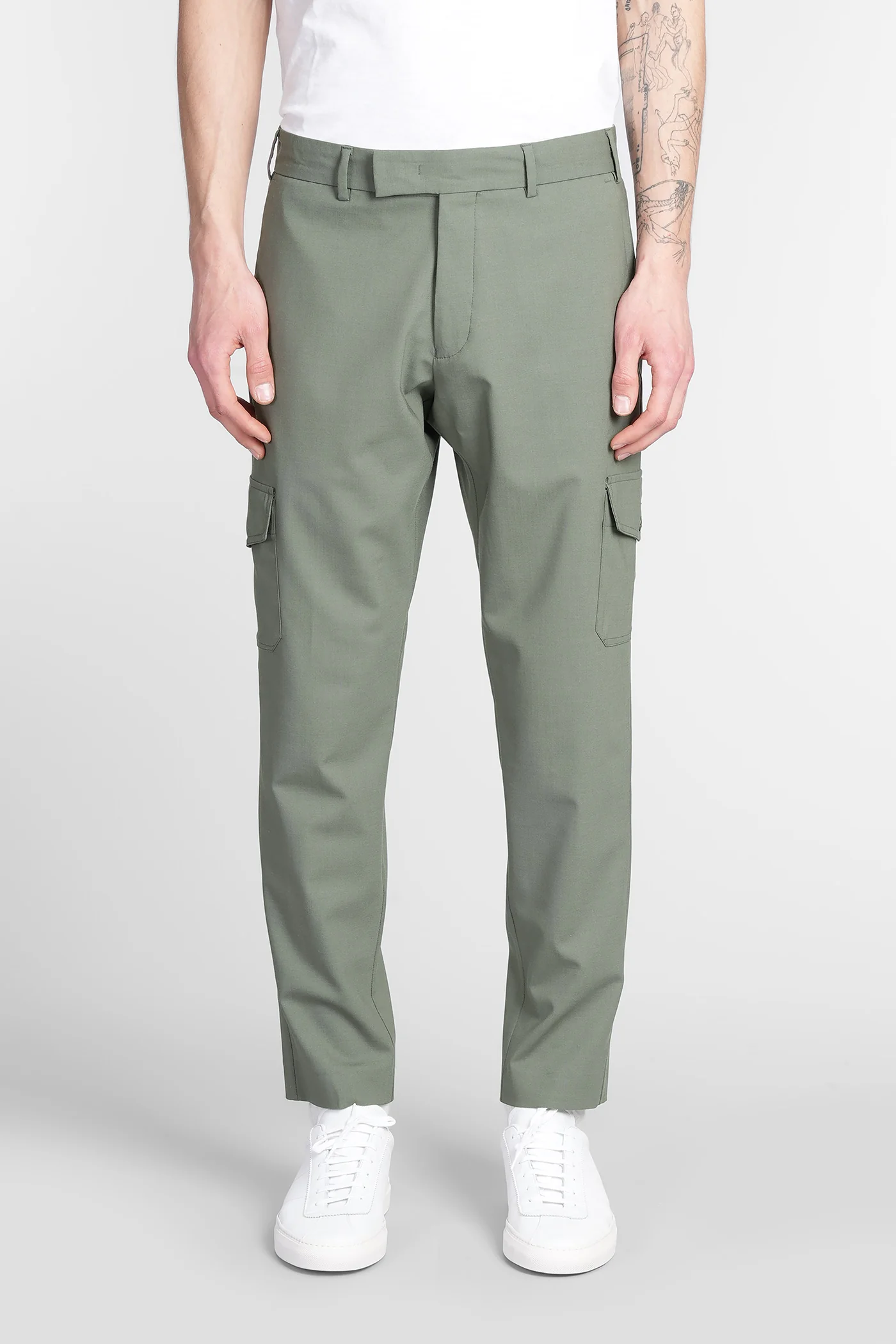 3rcg Pants in green wool