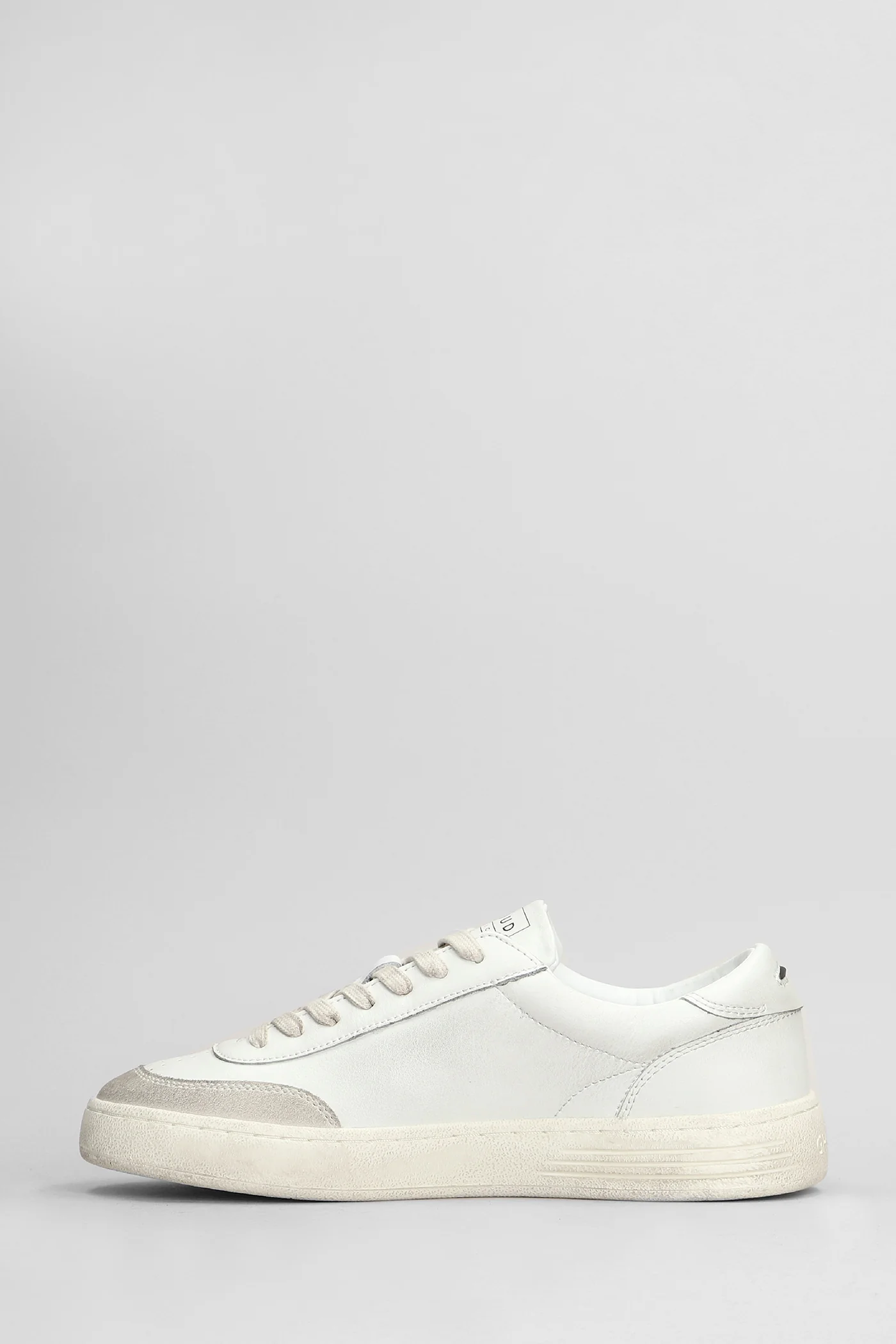 Lido Brushed Sneakers in white leather - Image 3