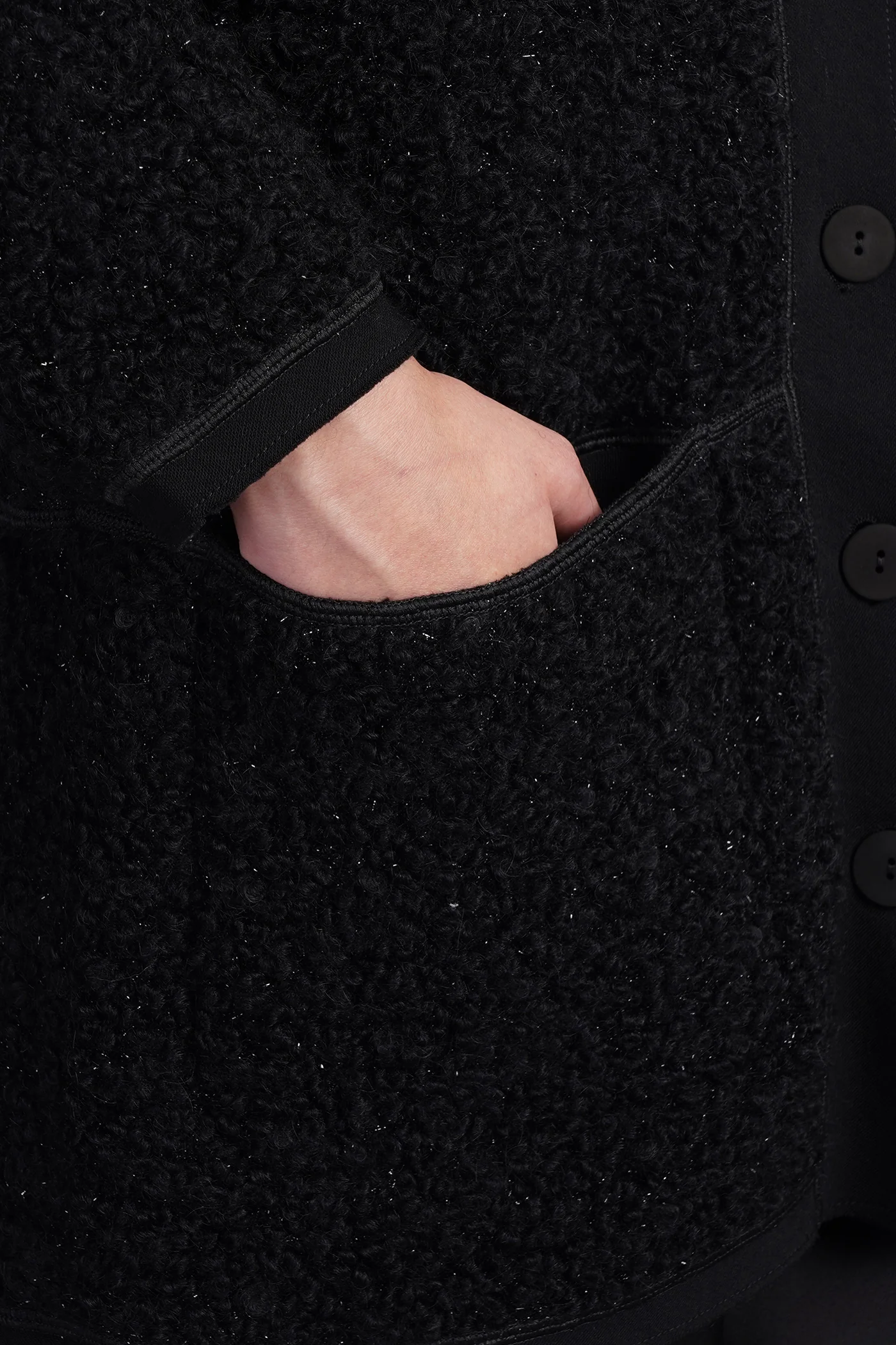Cardigan in black wool - Image 5