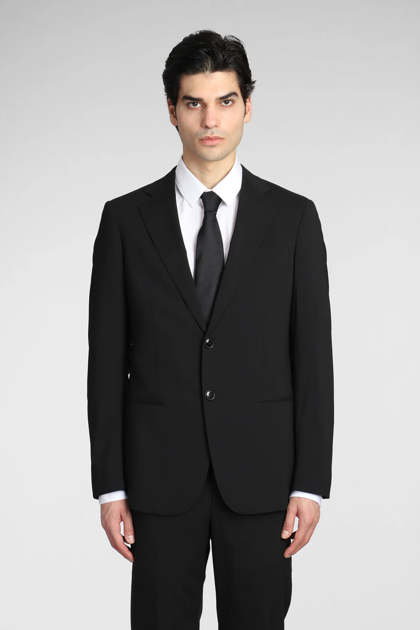 in black wool