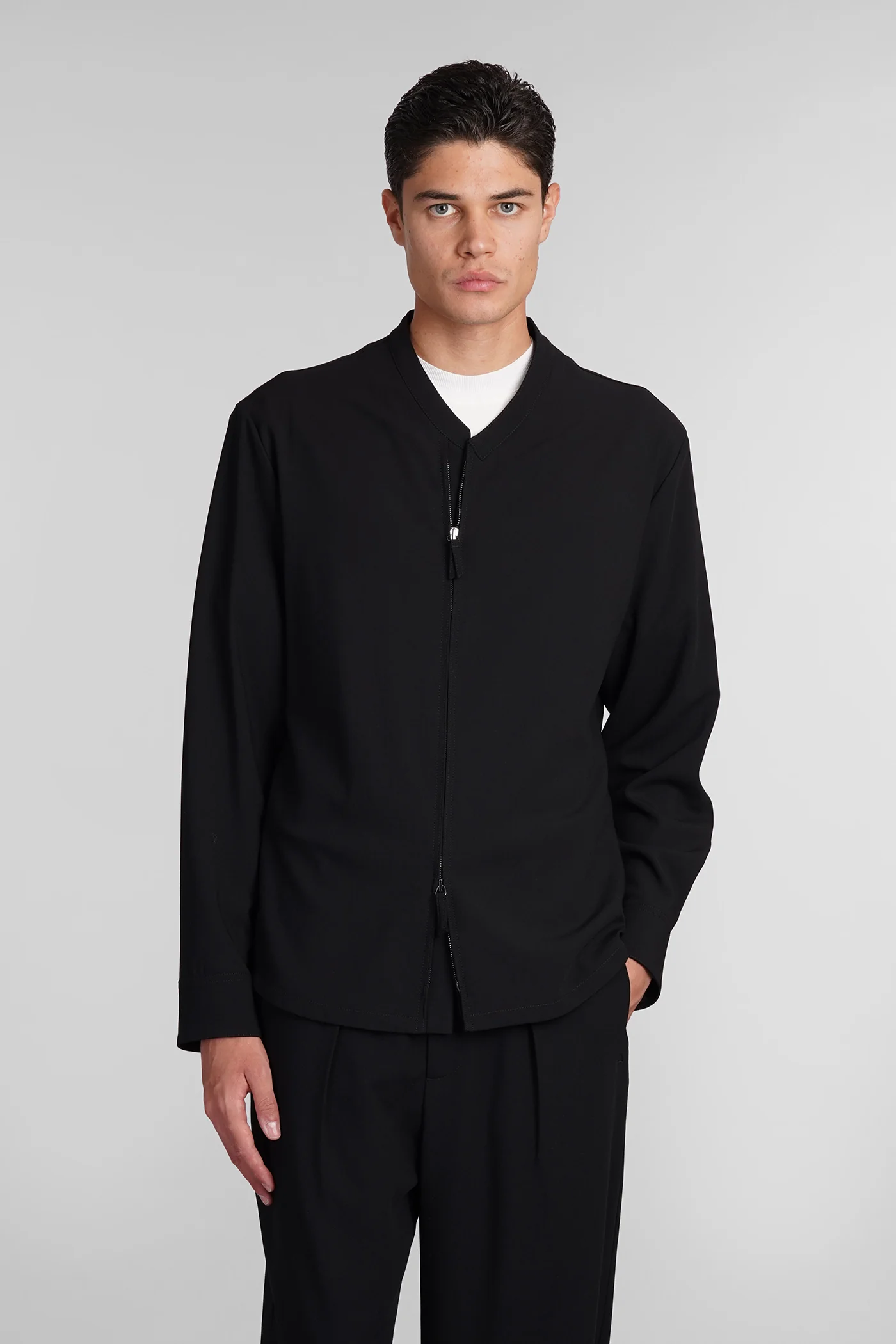 in black wool