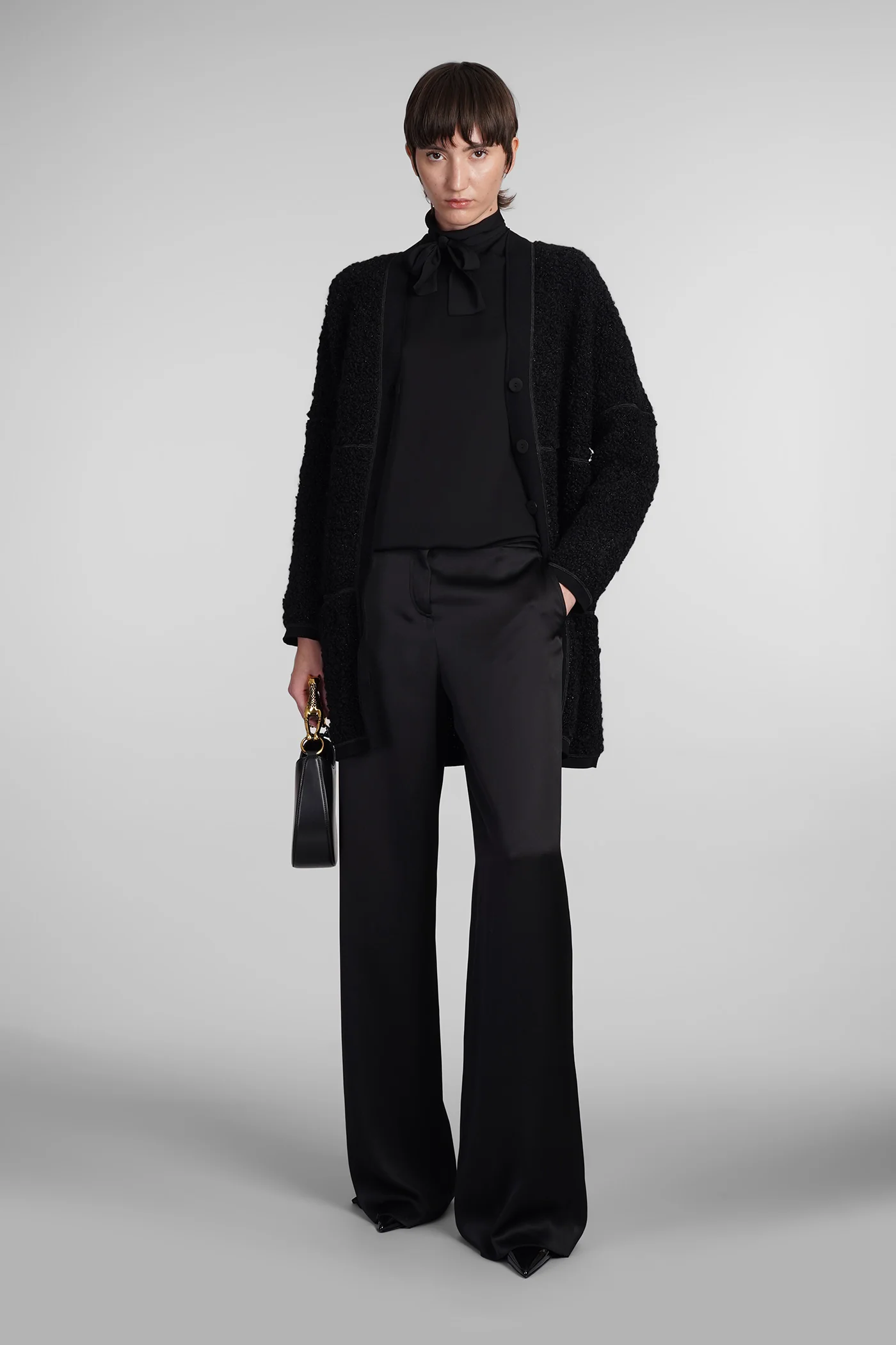 Pants in black silk - Image 2