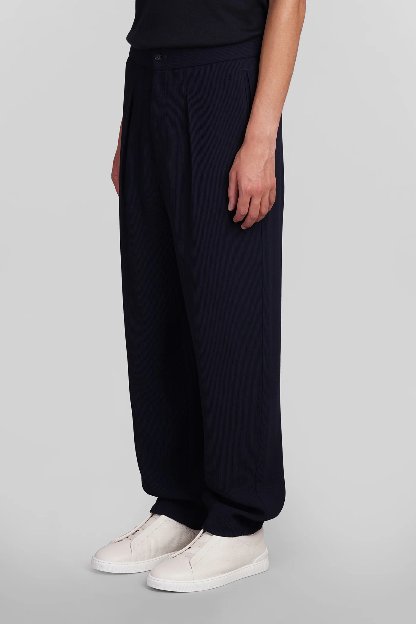 Pants in blue wool - Image 4