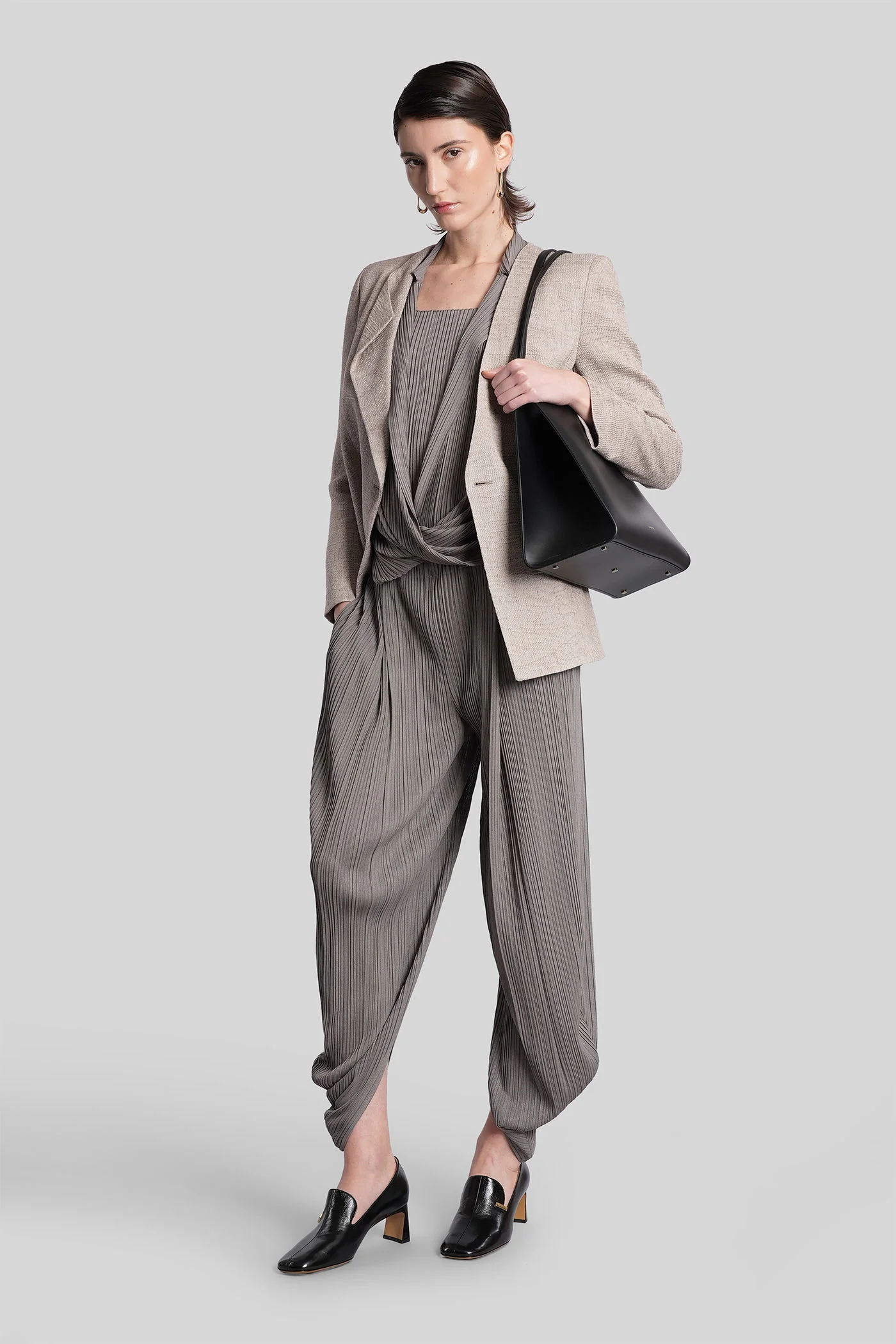 Pants in grey polyester - Image 2