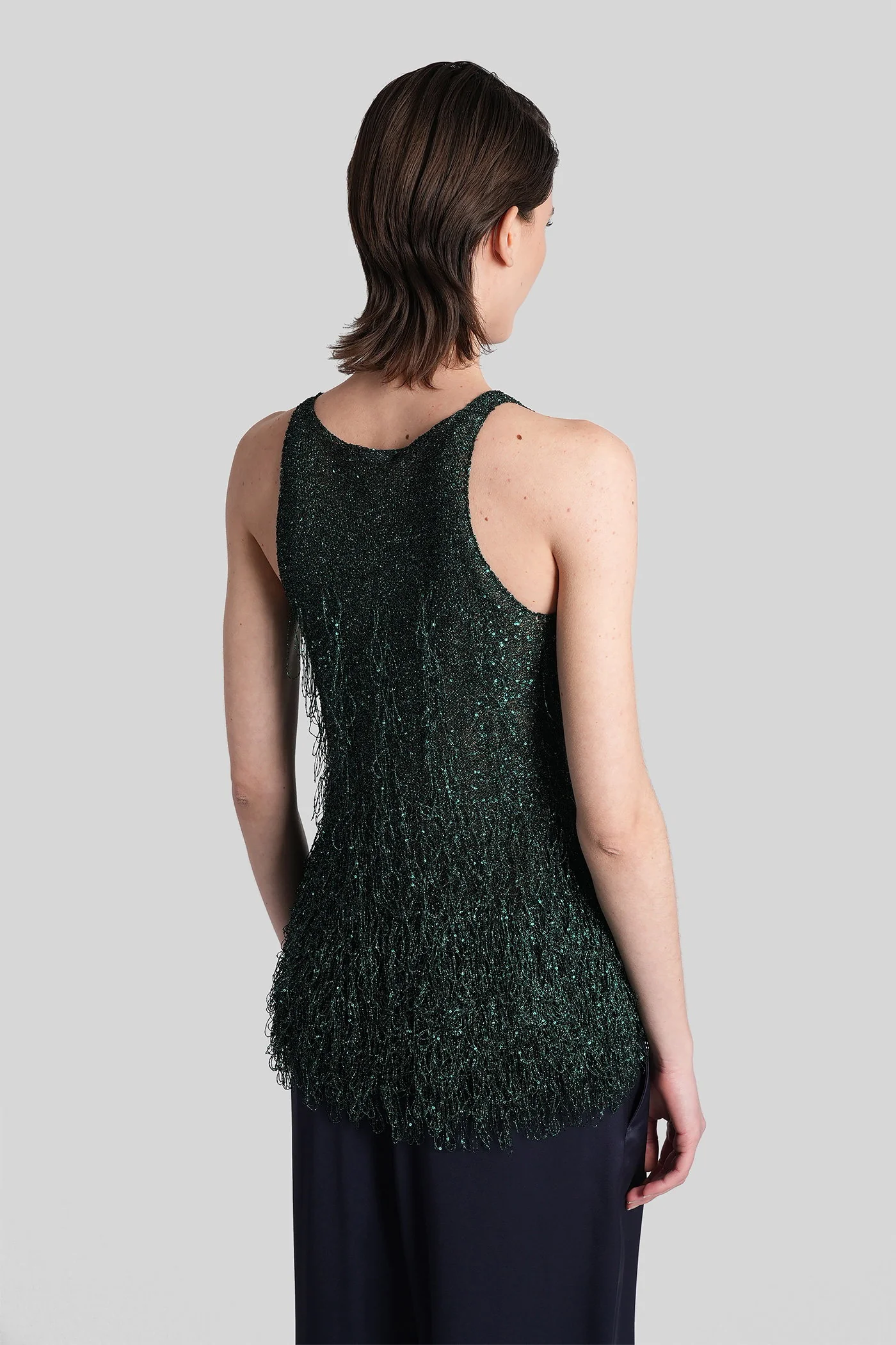 Topwear in green polyamide - Image 3