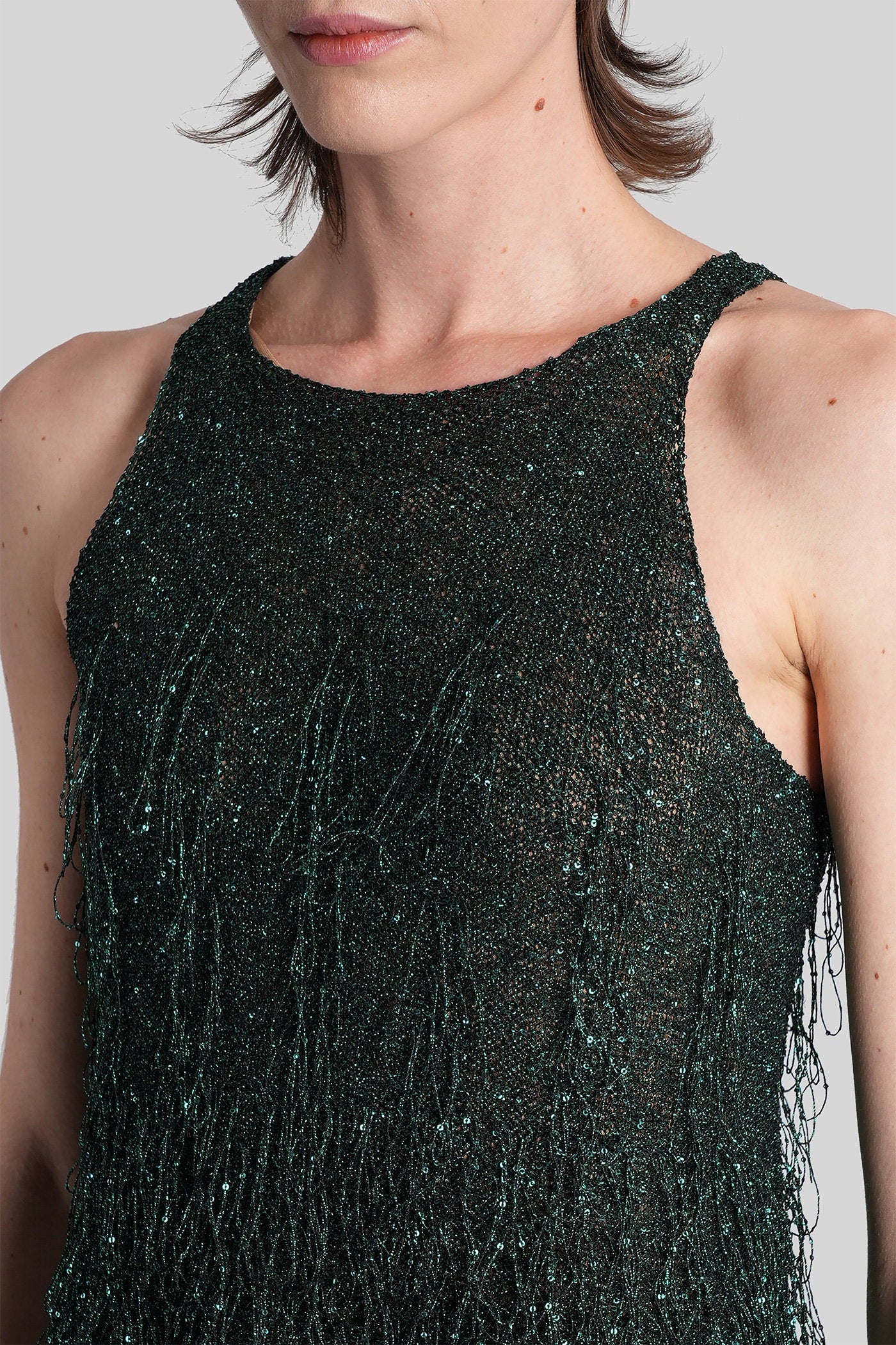Topwear in green polyamide - Image 5