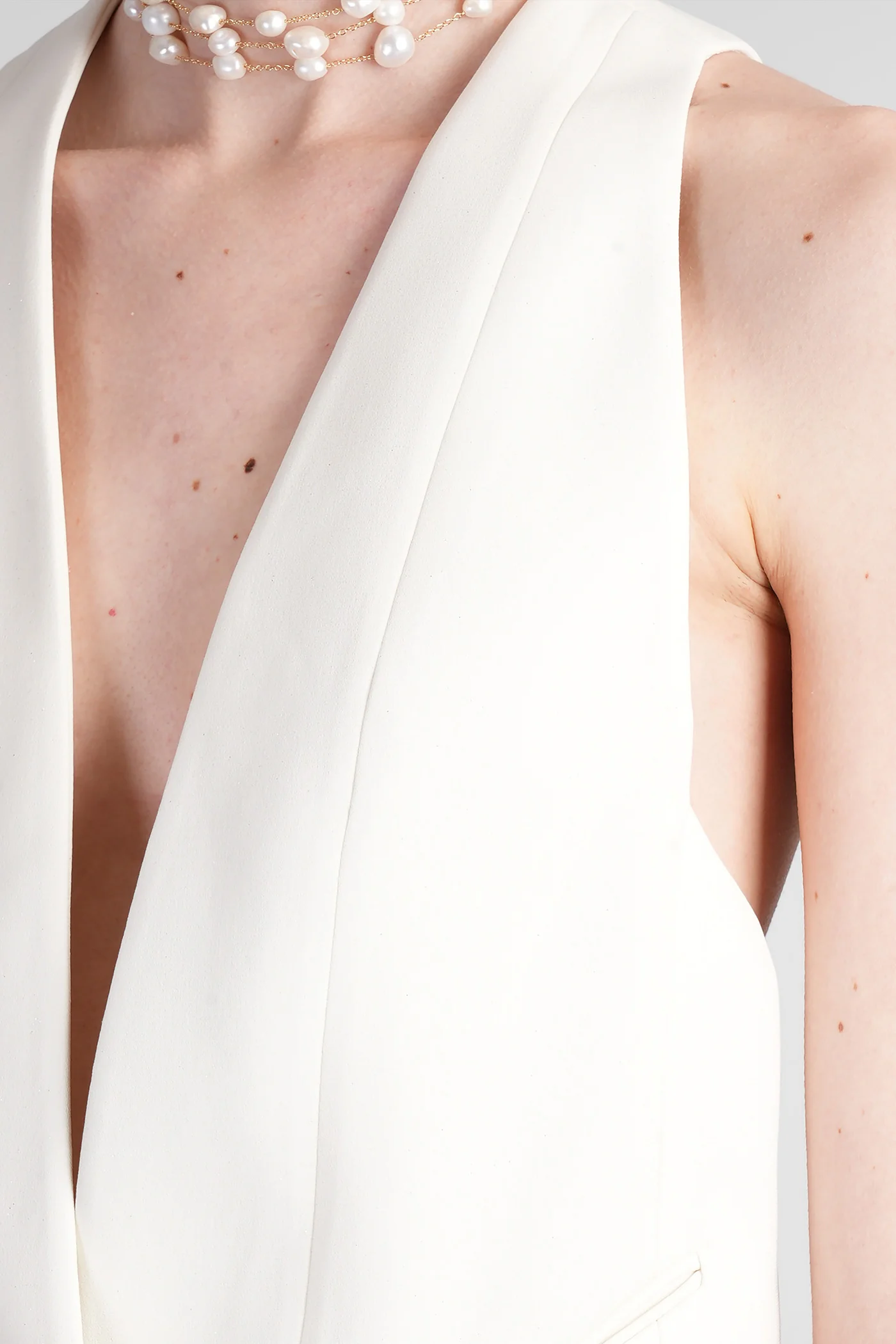 Vest in beige silk - Image 5