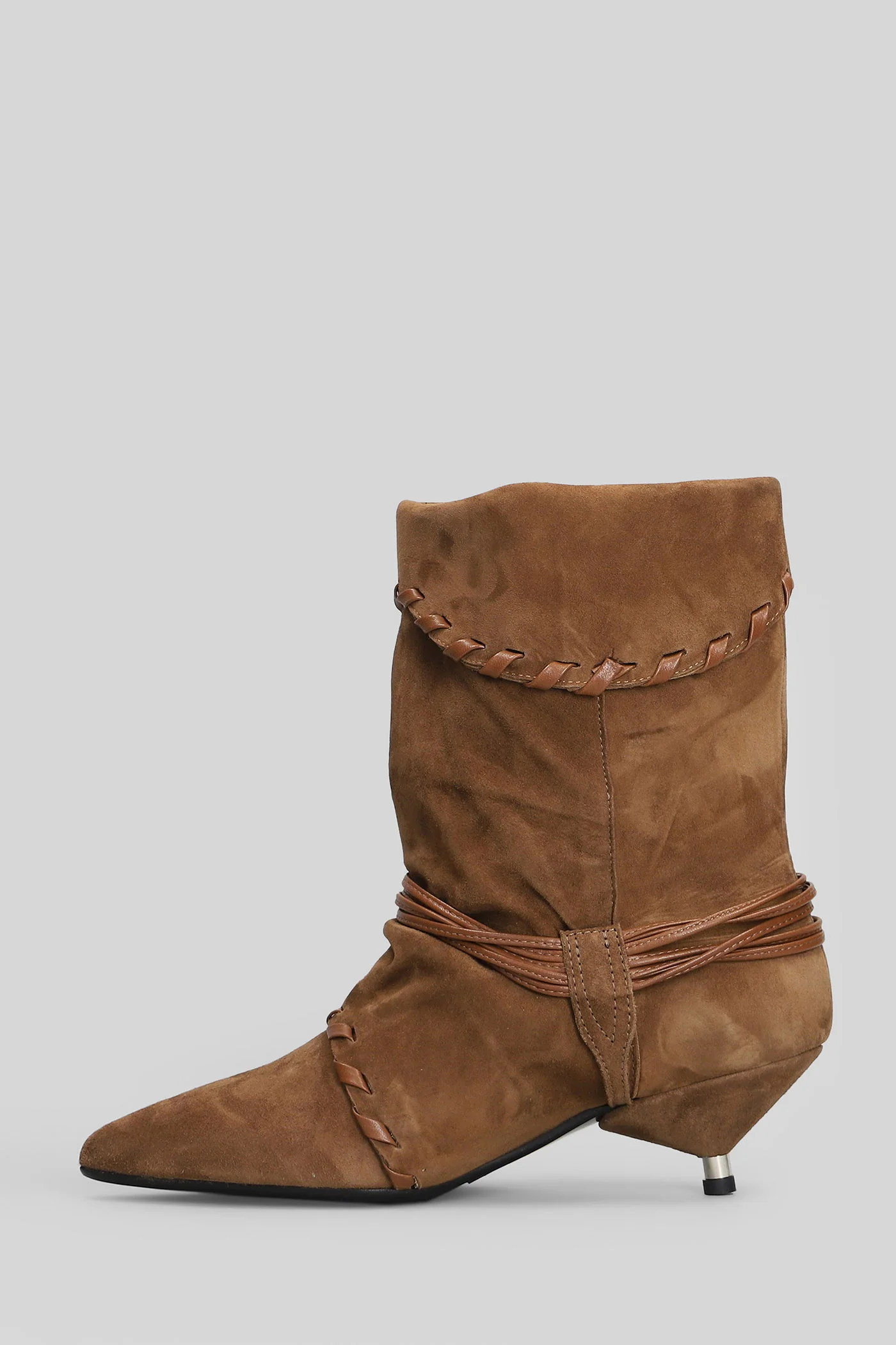 Ariel High heels boots in leather color suede - Image 3