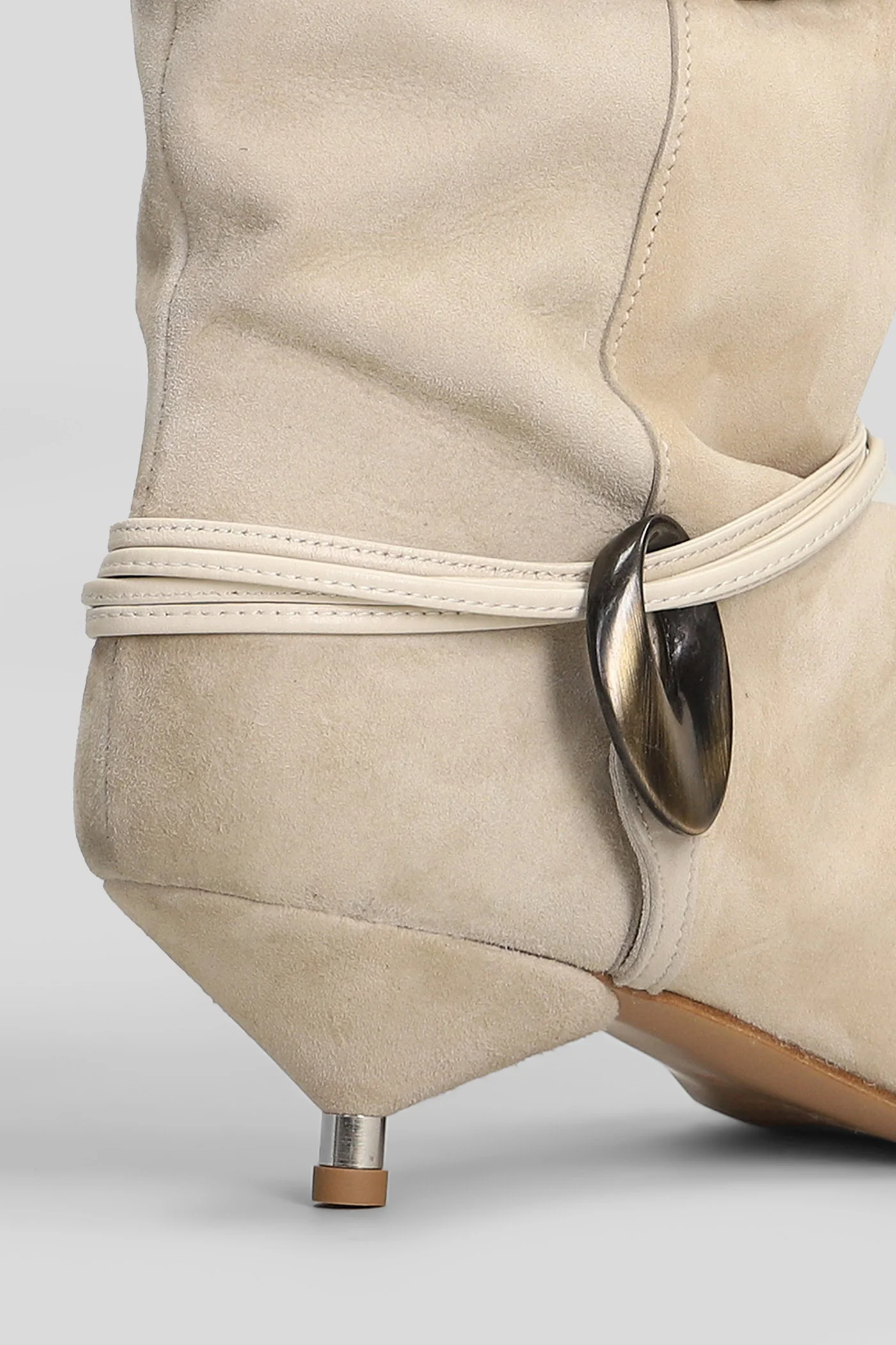 Ariel low heels Ankle boots in beige suede - Image 5