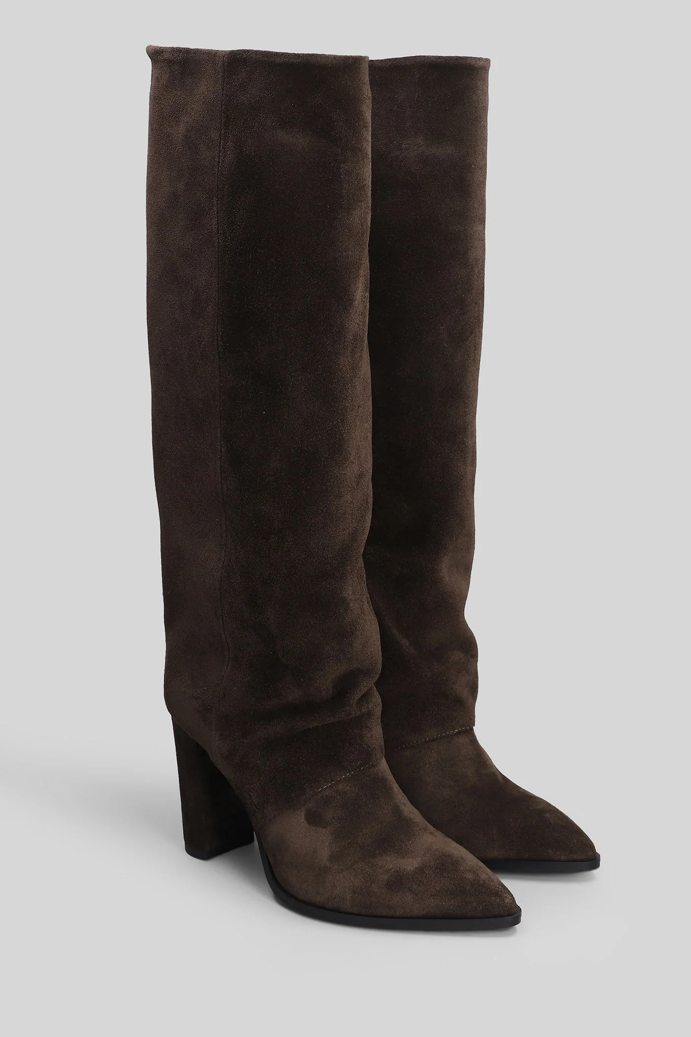 Dixi High heels boots in dark brown suede - Image 2