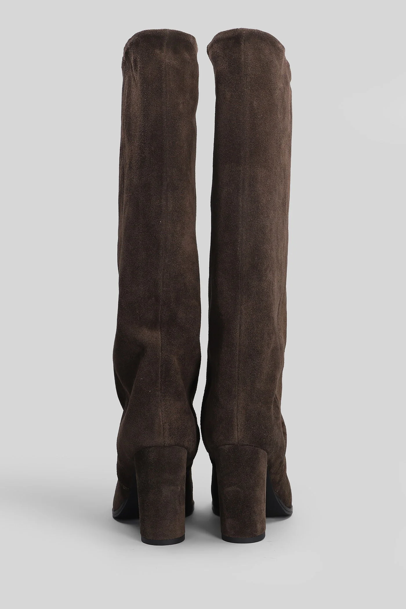Dixi High heels boots in dark brown suede - Image 4