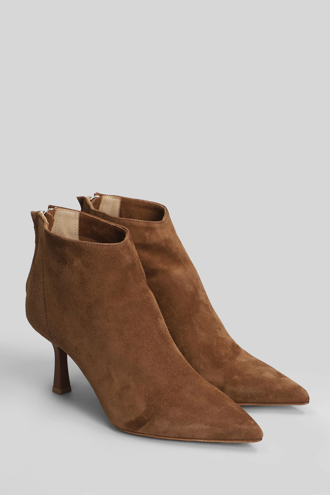 Elise High heels Ankle boots in leather color suede - Image 2